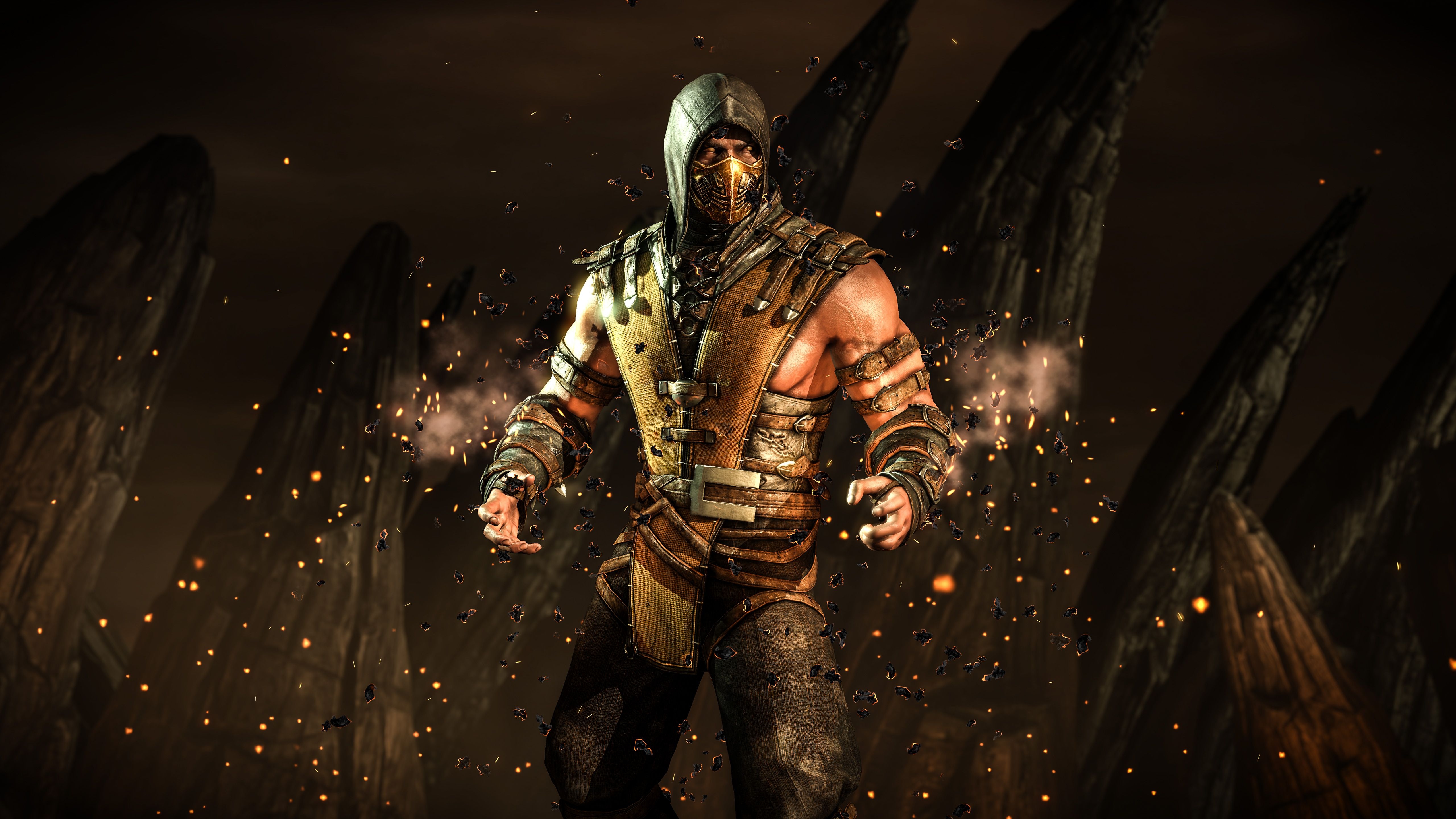 5120x2880 Mortal Kombat X Scorpion Hellfire wallpaper. bman. Mortal kombat x, Desktop