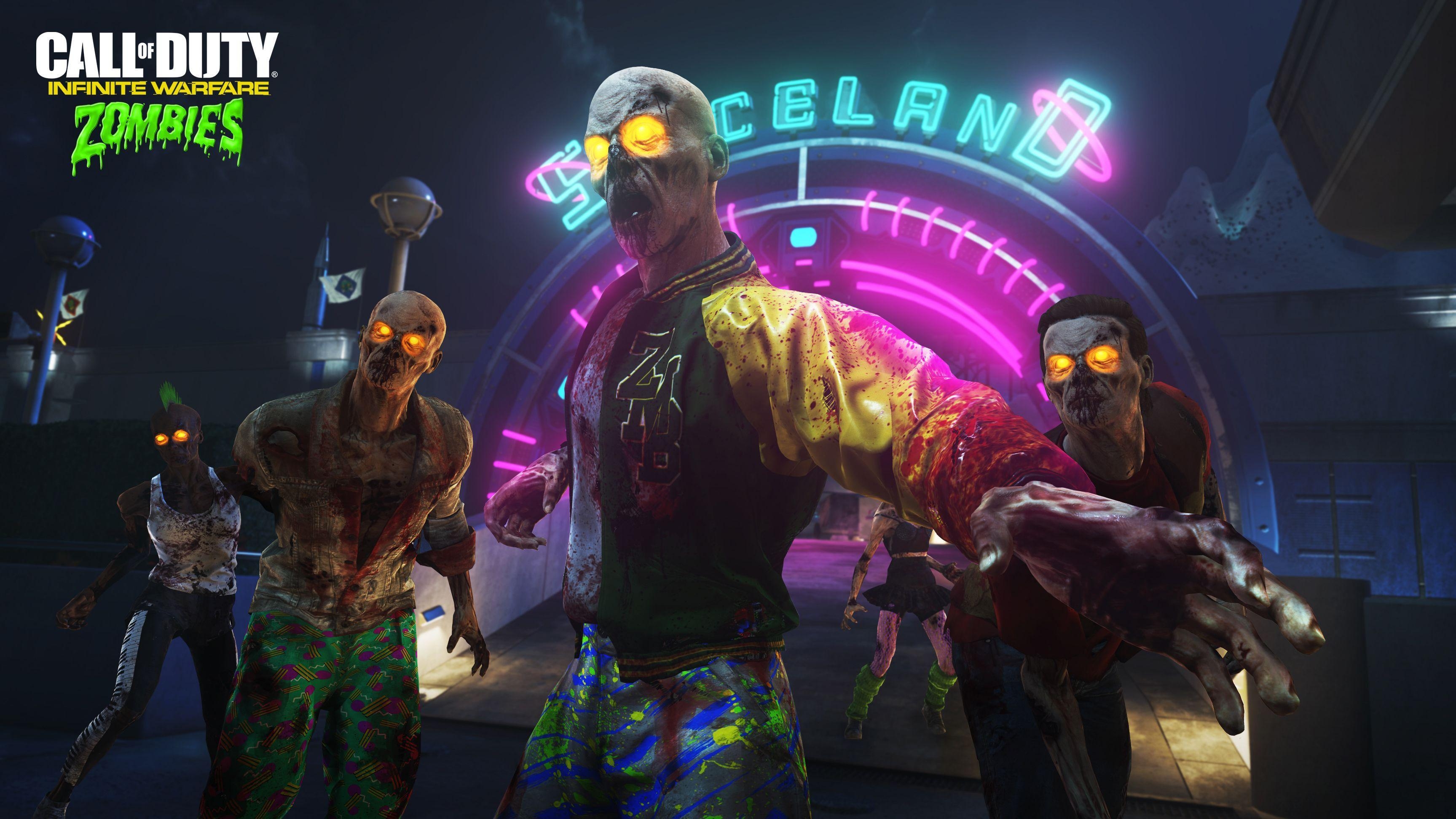 3460x1950 Wallpaper Call of Duty, Infinite Warfare, Zombies in Spaceland, HD, Desktop