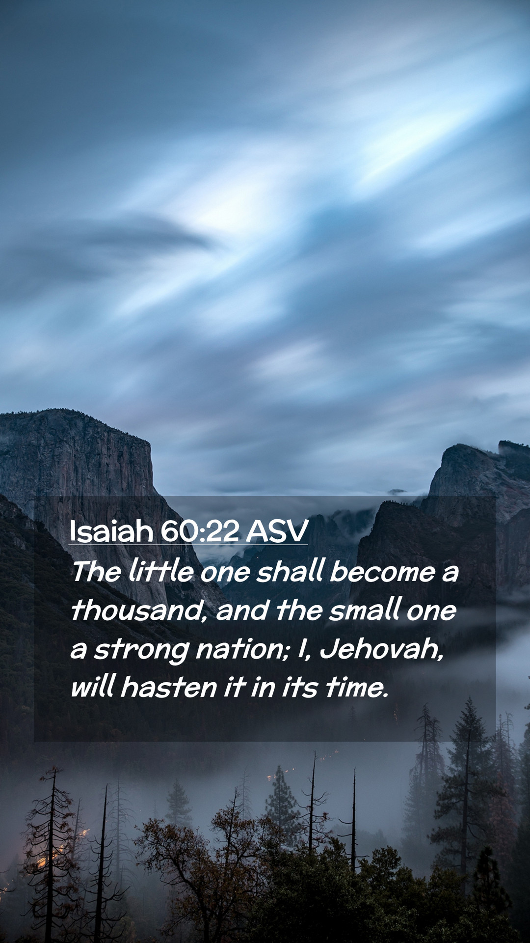 1080x1920 Isaiah 60:22 ASV Mobile Phone Wallpaper little one shall become a thousand, Phone