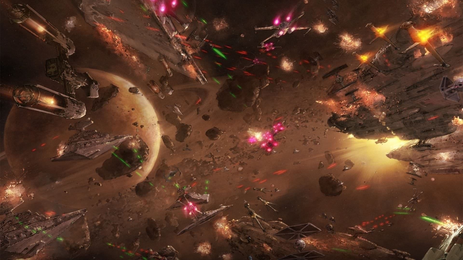 1920x1080 Star Wars Space Battle HD Wallpaper, Desktop