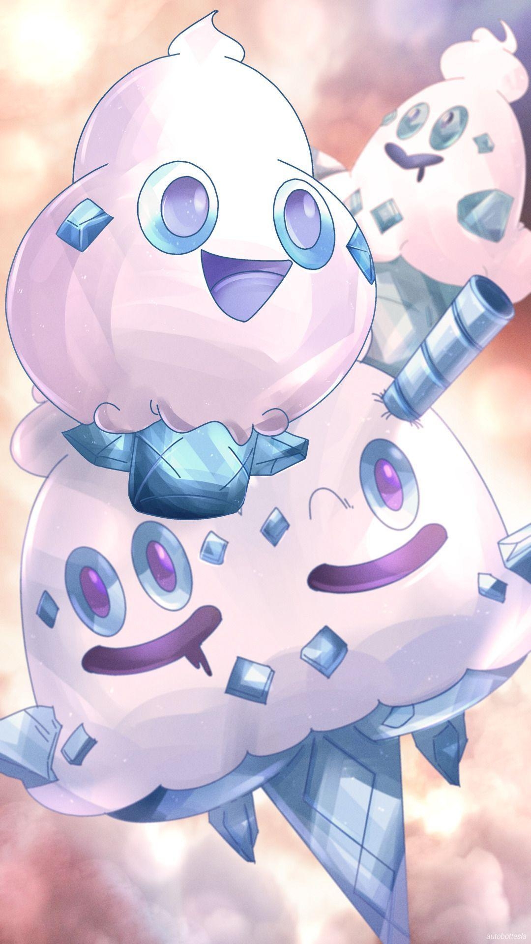 1080x1920 Vanilluxe & Vanillish & Vanillite. Pokemon. Pokémon, Phone