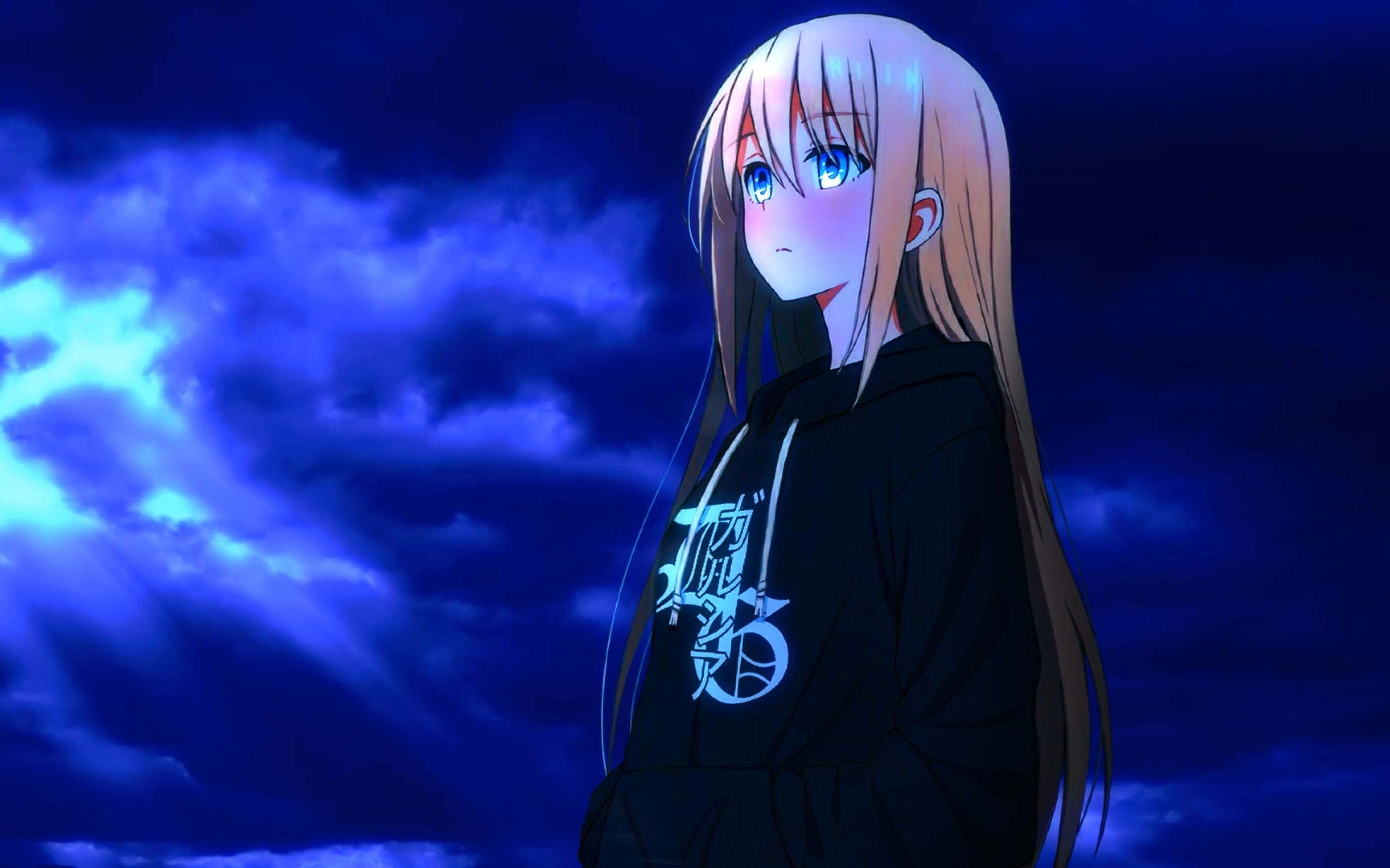 2880x1800 Blonde Blue Eye Anime Girl Macbook Pro Retina Wallpaper, Desktop