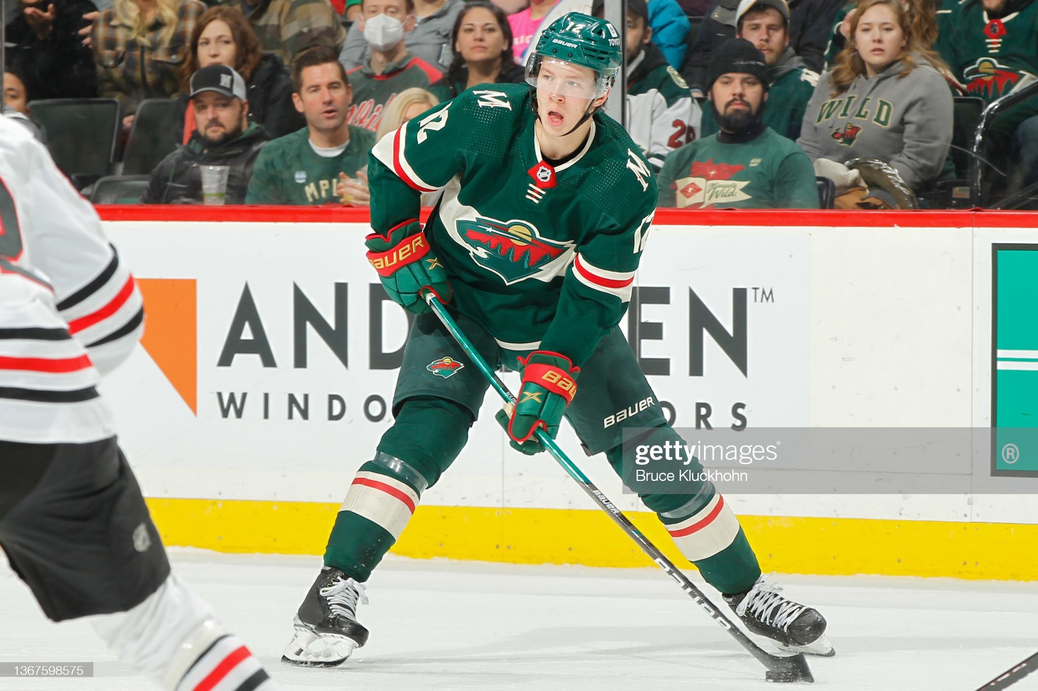 2050x1370 Matt Boldy of the Minnesota Wild skates with the puck against the. News Photo, Desktop