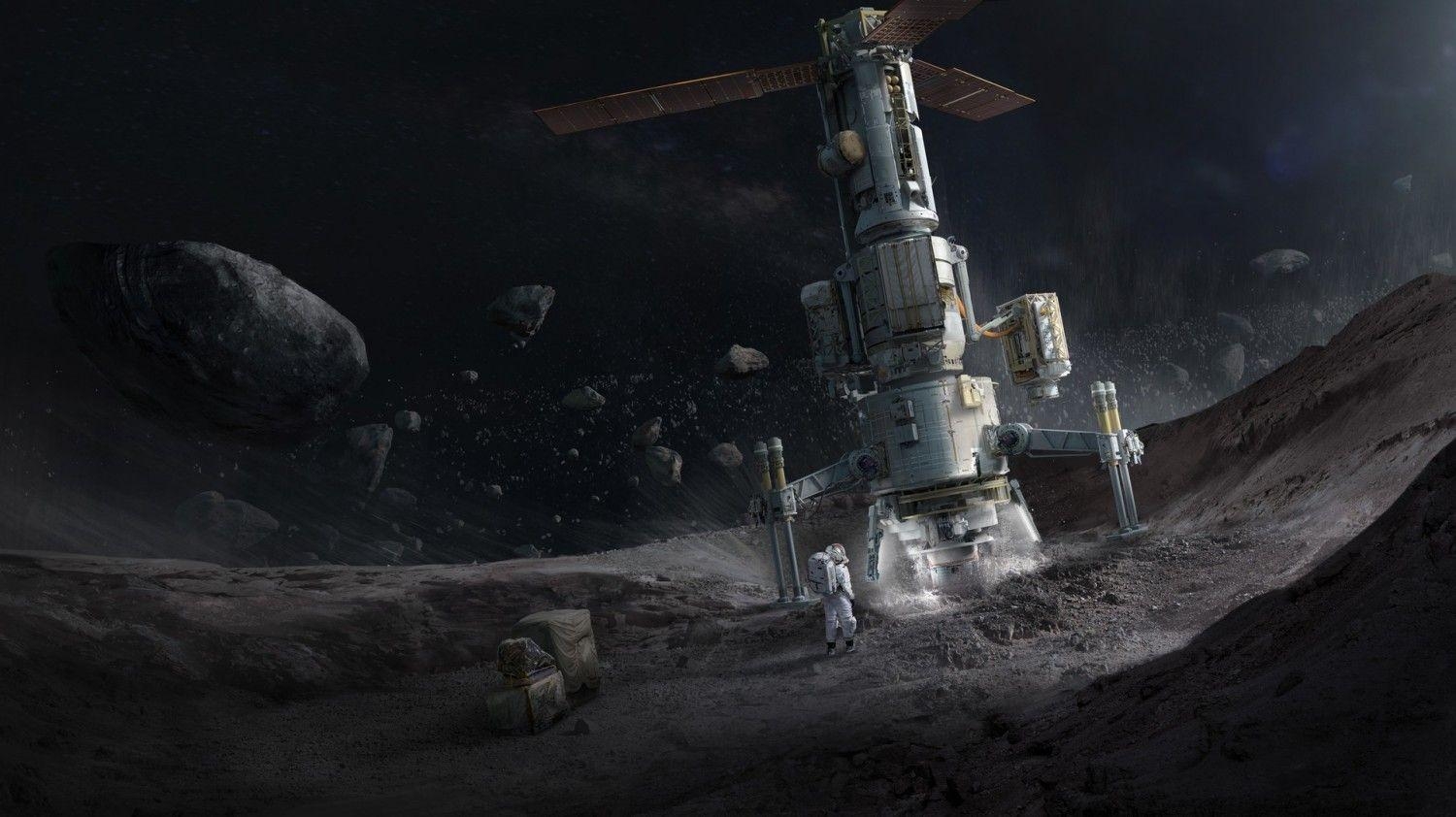 1500x850 Download  Planet Surface, Astronaut, Asteroid, Sci Fi, Desktop