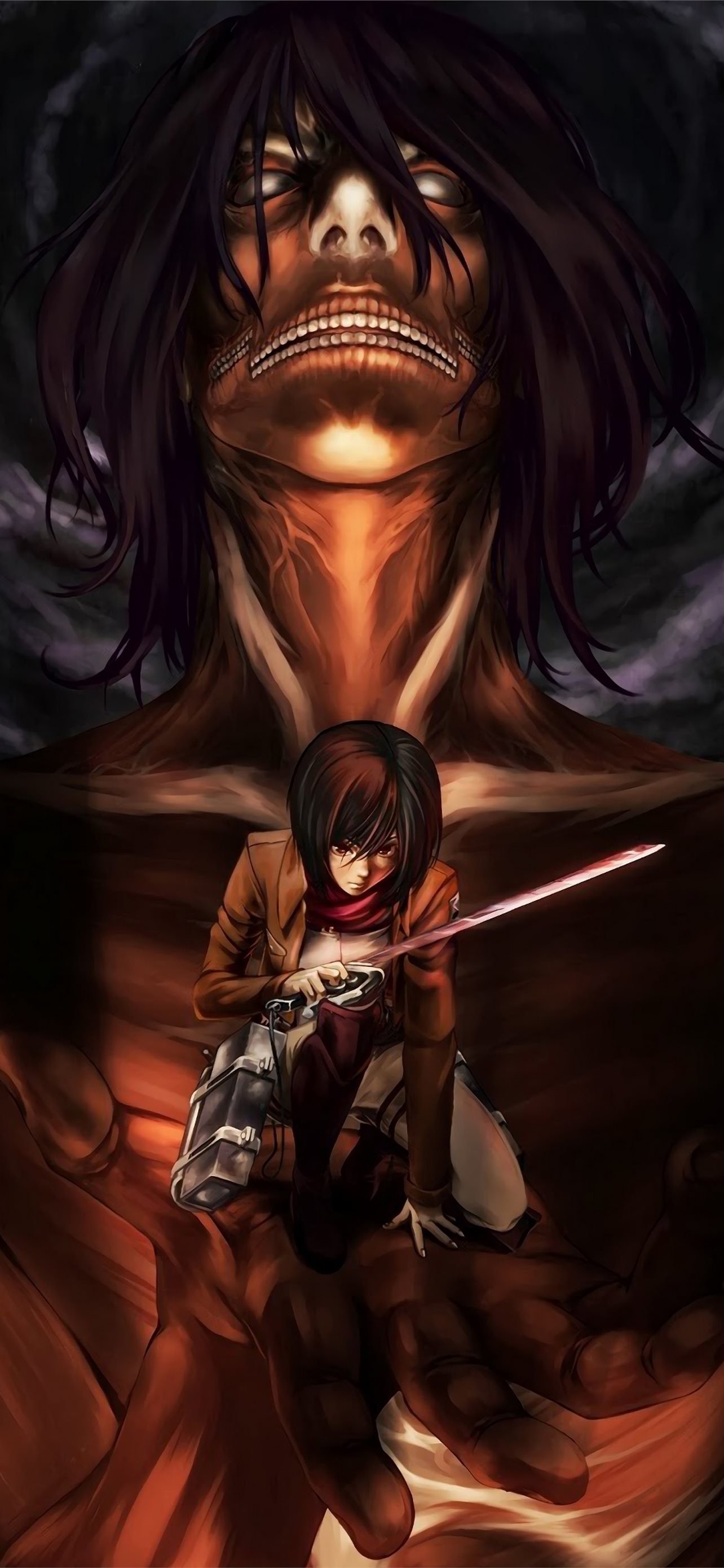 1290x2780 Best Attack on titan iPhone HD Wallpaper, Phone