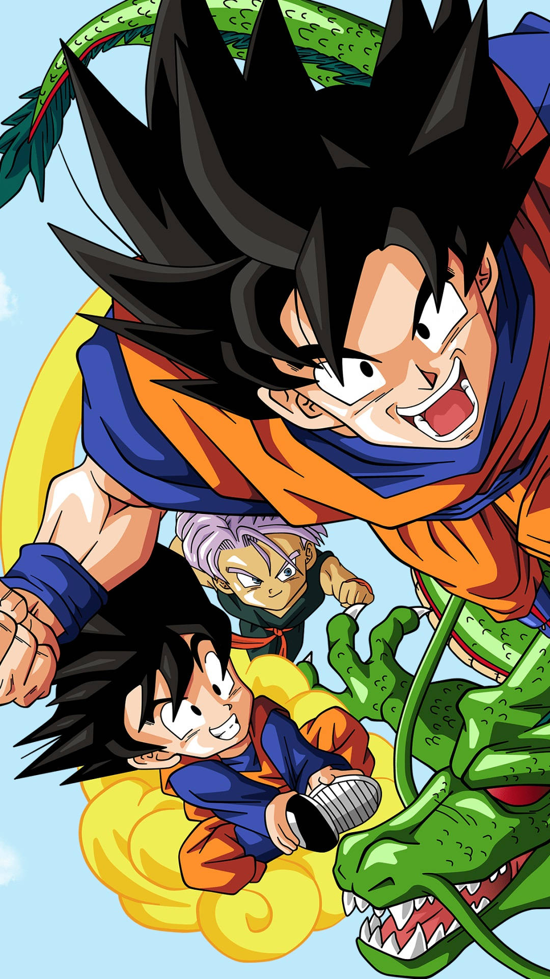 1080x1920 Download free Goku Goten Trunks Dragon, Phone