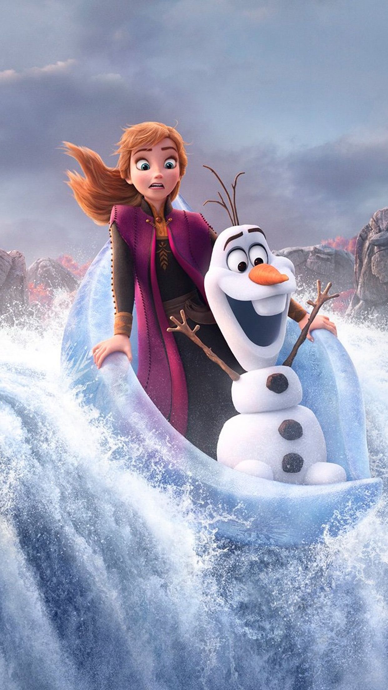 1250x2210 disney frozen poster film anna elsa art anime, Phone