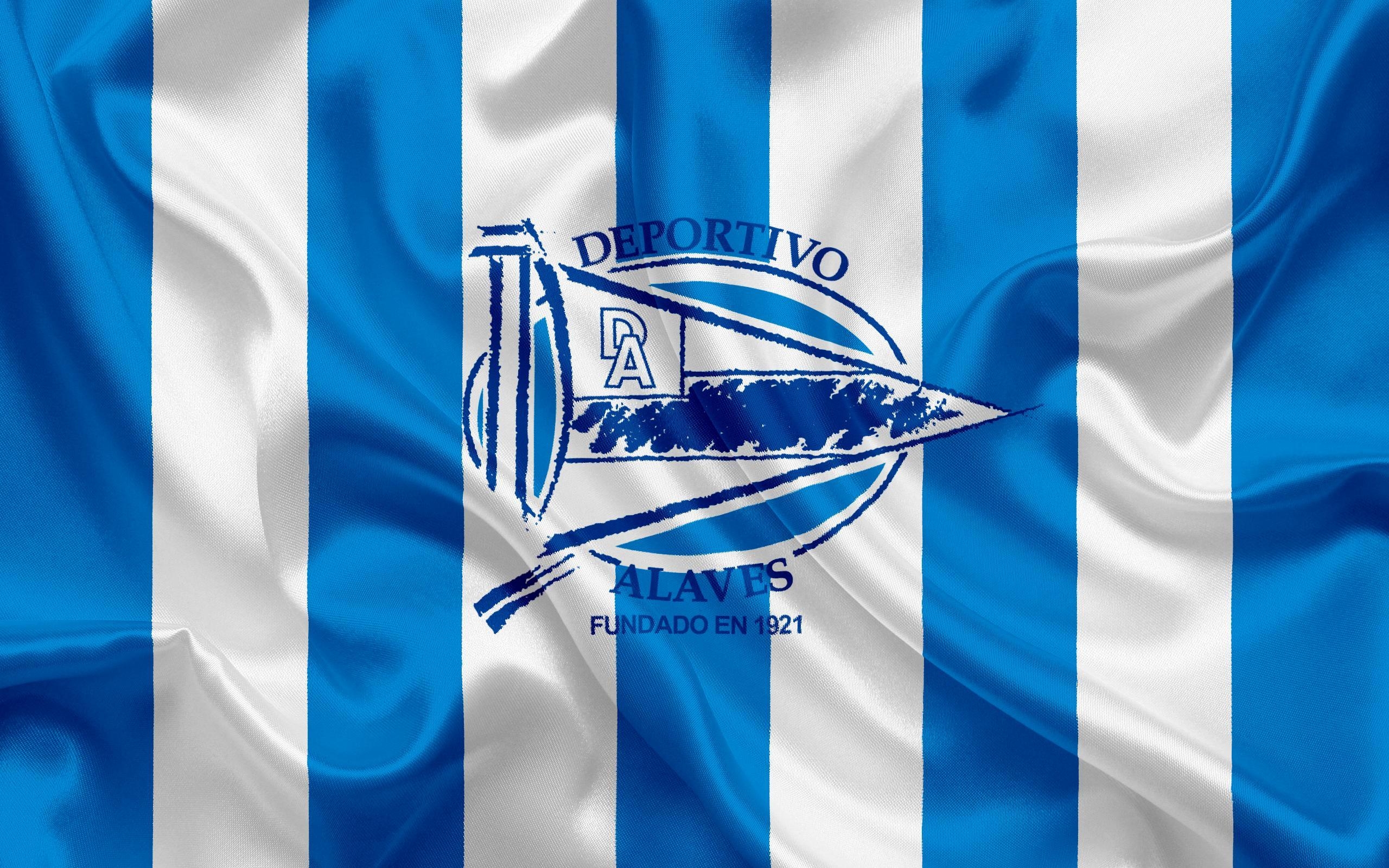 2560x1600 Download wallpaper Deportivo Alaves, football club, emblem, logo, Desktop