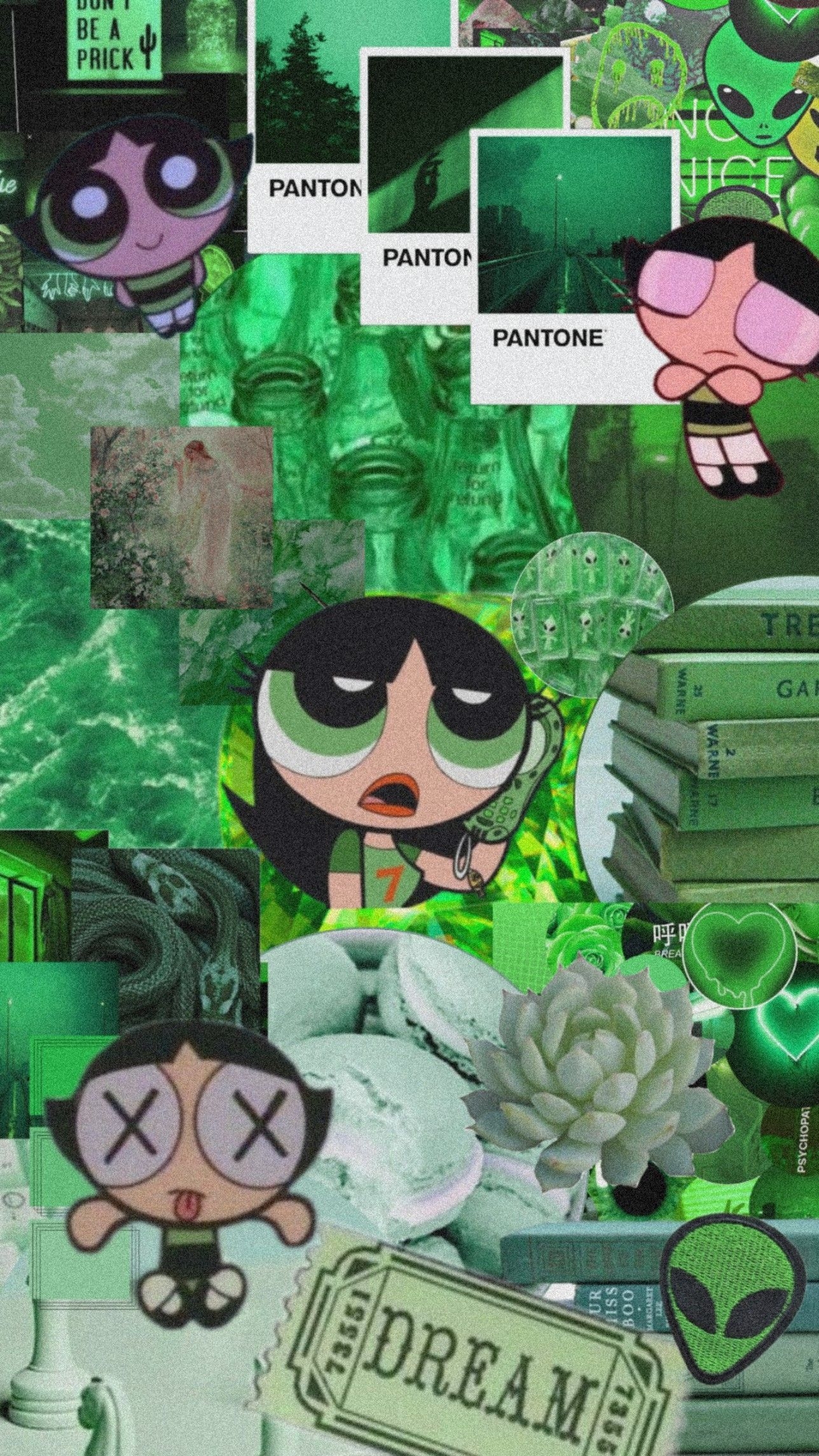 1290x2290 Green Powerpuff Girl Aesthetic Wallpaper FREE Picture, Phone