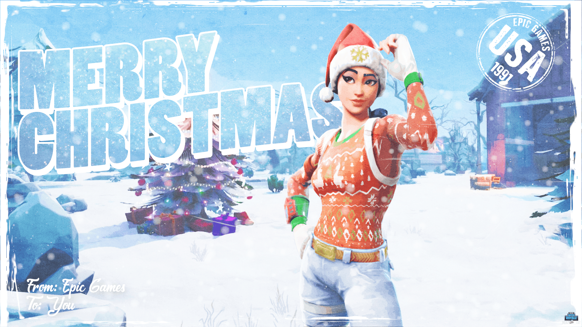 1920x1080 It's always Christmas in Fortnite (1080p Wallpaper), FortNiteBR. Christmas wallpaper, 1080p wallpaper, Background image wallpaper, Desktop