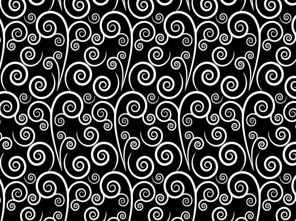 1030x770 White Swirls Vector Pattern, Desktop