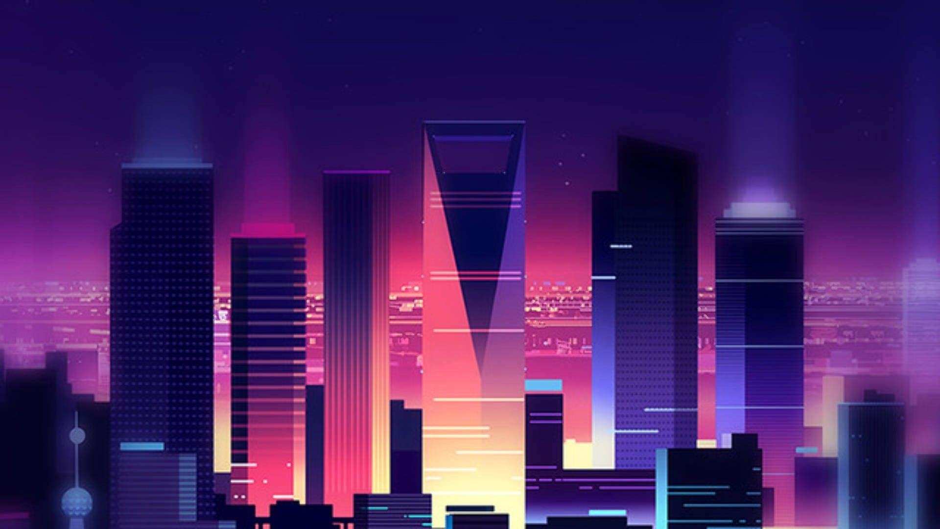 1920x1080 Synthwave wallpaperDownload free High Resolution wallpaper, Desktop