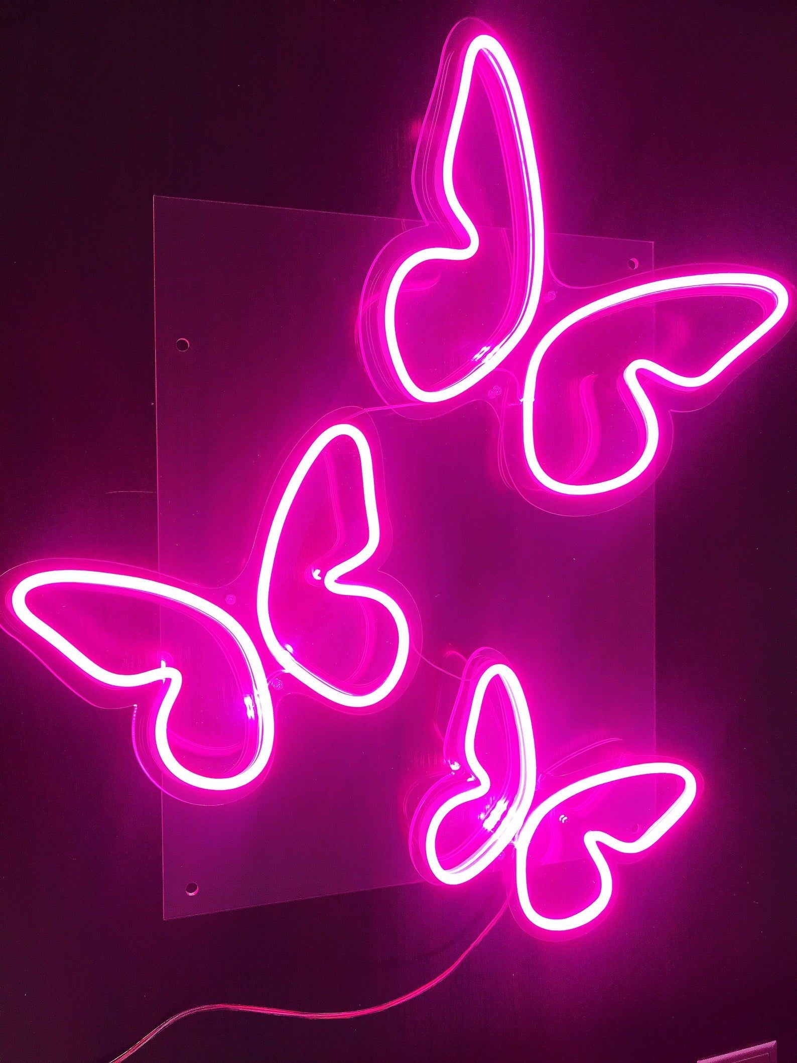 1590x2120 Butterfly neon lightNeon sign handmade neon light. Etsy. Bedroom wall collage, Neon wallpaper, Picture collage wall, Phone