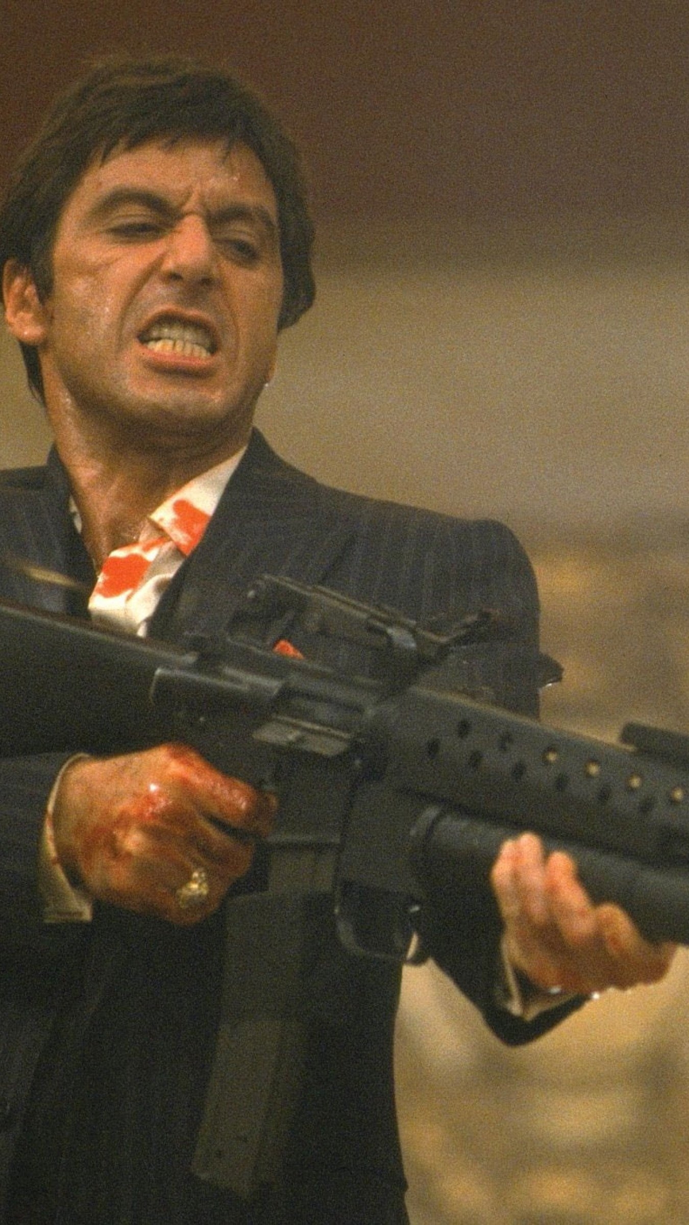 1350x2400 Wallpaper Movie, Scarface, Al Pacino, Gun, Tony Montana • Wallpaper For You, Phone