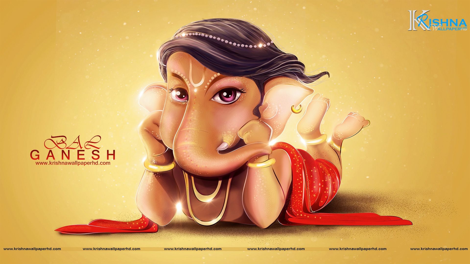 1920x1080 Free Download Bal Ganesh Full HD Size Wallpaper, Desktop