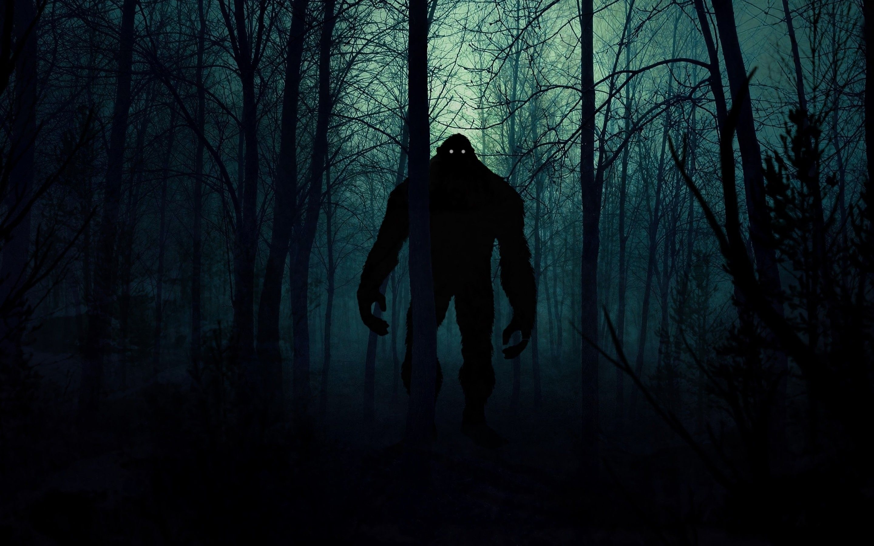 2880x1800 Download  Fantasy Monster, Dark, Scary, Forest, Trees, Desktop