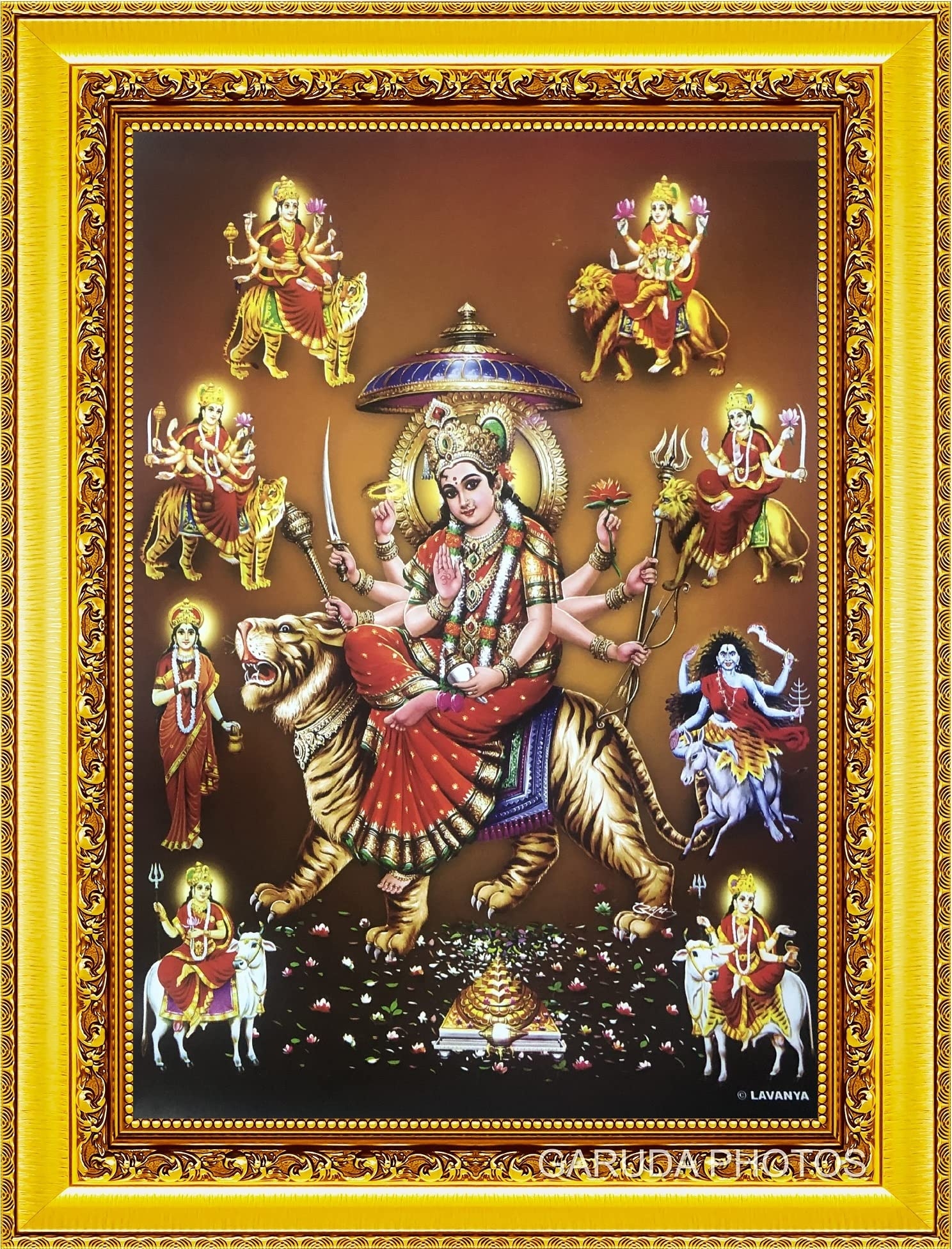 1490x1960 Garuda Photo Sri Durga Devi Photo Frame / Nava Durga Photo Frame / Durgi / Durge / Durga Bhavani / Sherawali Mata / Chamundeswari Amman (Size X 10 Inch), Amazon.in: Home & Kitchen, Phone