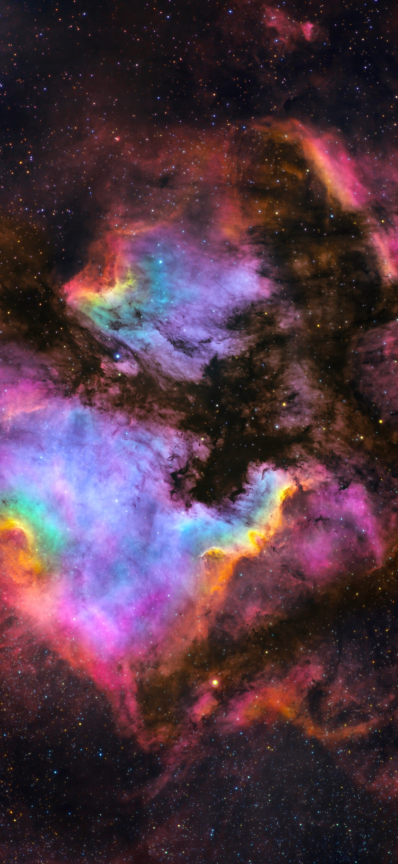 1290x2800 Nebula Wallpaper 4K, Astrophotography, Stars, Colorful, Phone