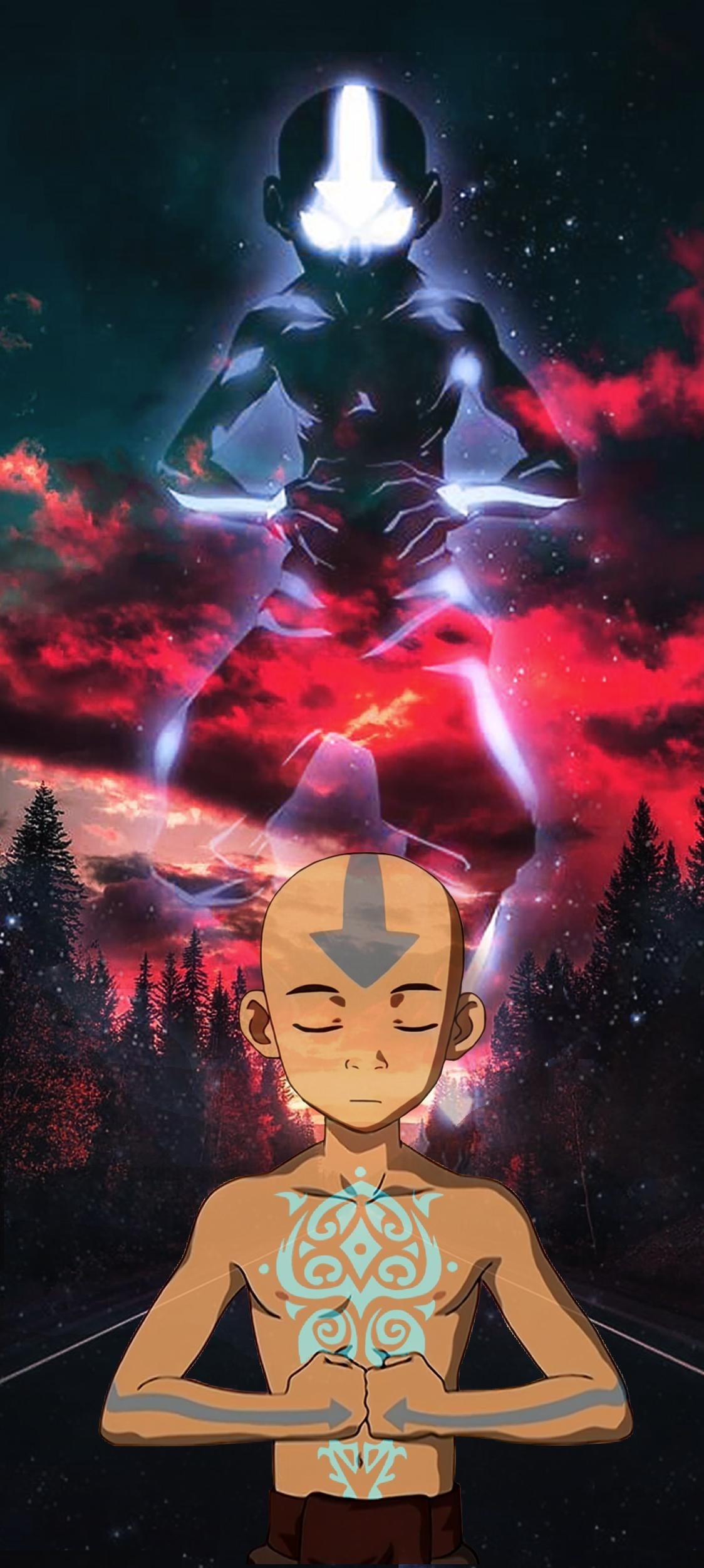 1130x2500 Aang wallpaper updated without hair, Phone