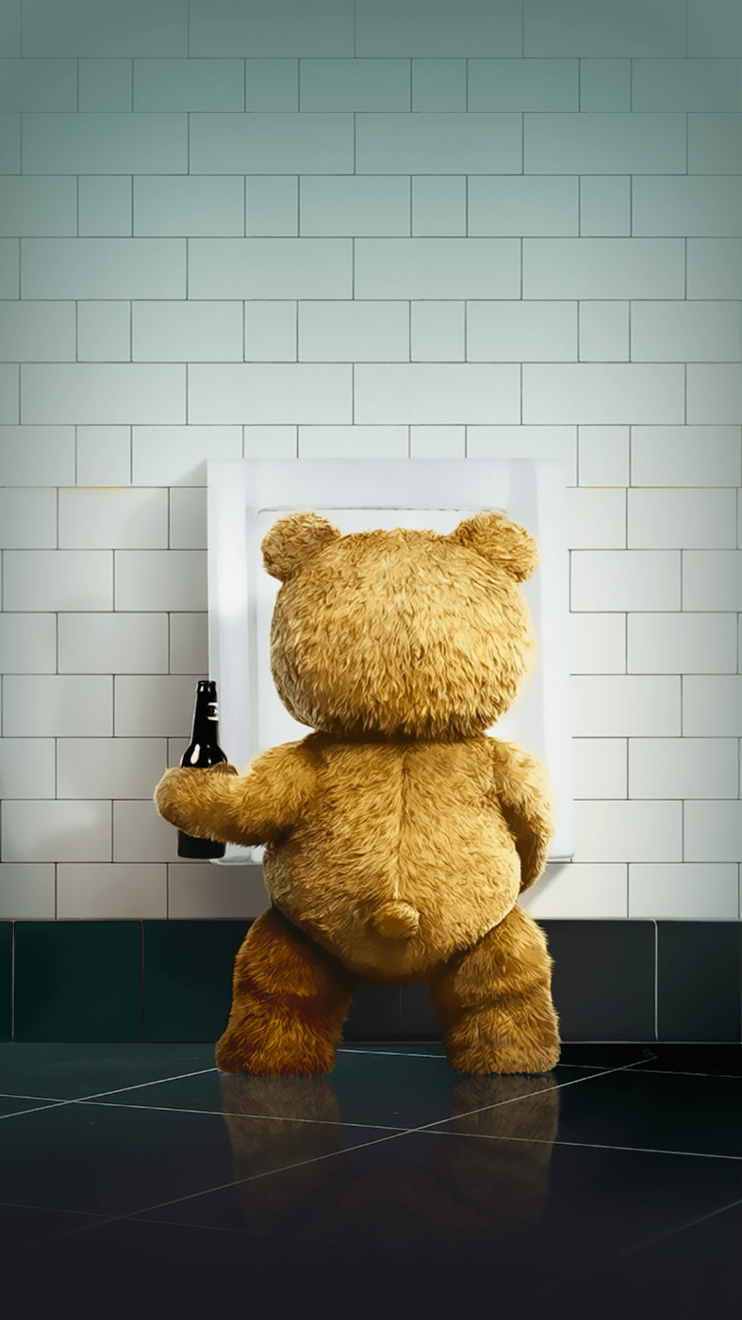 1080x1920 ↑↑TAP AND GET THE FREE APP! Art Creative Movie Cinema Ted 2 Is Coming Bear Beer WC Fun HD iPhone 6 Plus Wallpaper. Papeis de parede para iphone, Ted, Ursinho ted, Phone