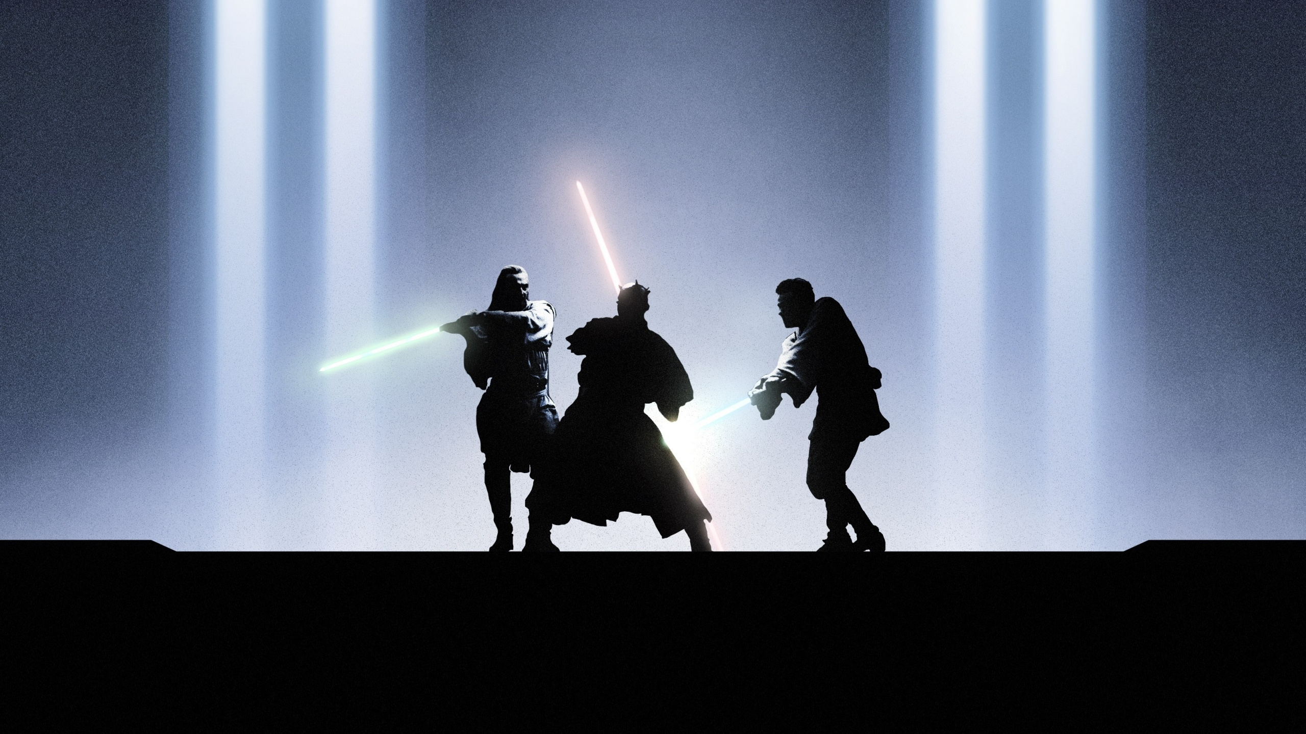 2560x1440 Download Star wars, Jedi, fight, artwork wallpaper, 2560x Dual Wide, Widescreen 16: Widescreen, Desktop