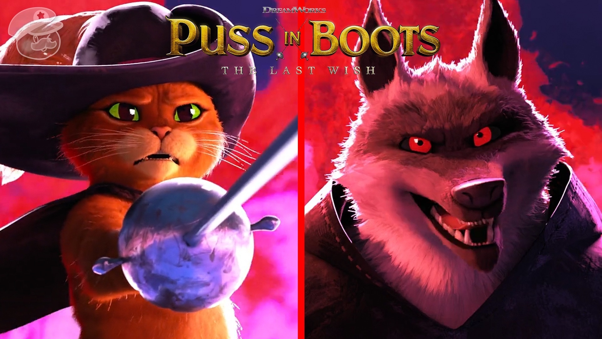 1920x1080 Puss vs. The Big Bad Wolf Fight. Puss in Boots: The Last Wish (HD), Desktop