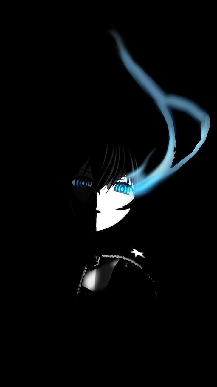 730x1300 HD wallpaper: amoled, anime, Black Rock Shooter, anime girls, Phone