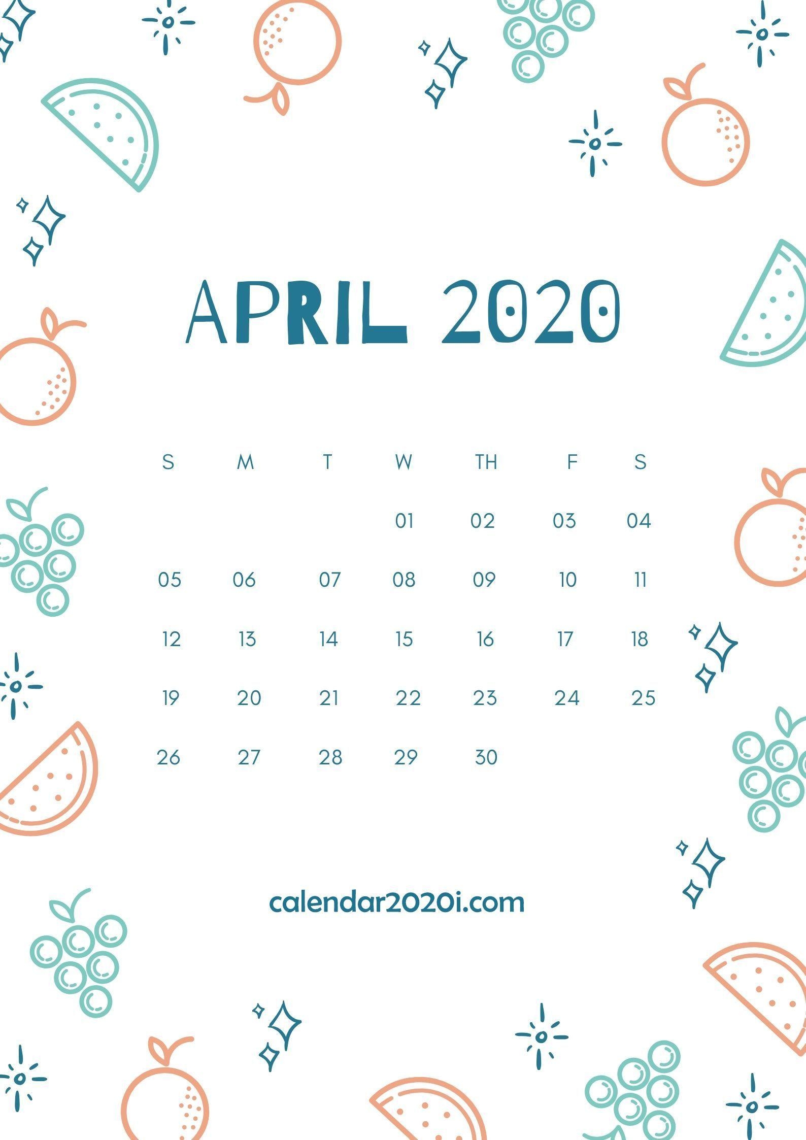 1590x2250 April 2020 Calendar Wallpaper Free April 2020, Phone