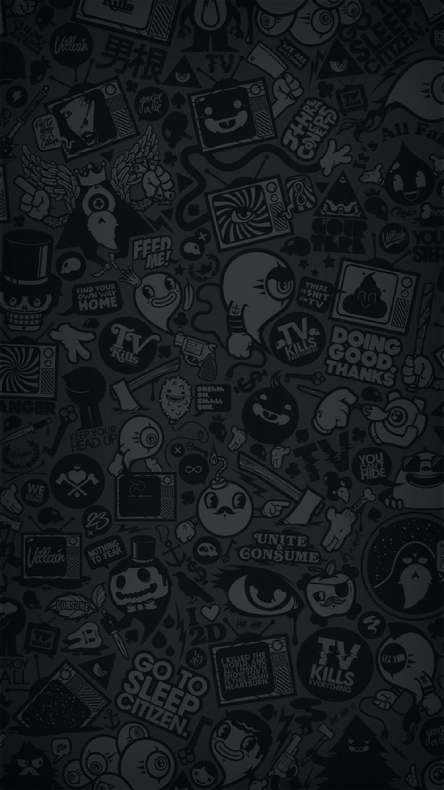 1440x2560 Dark Graffiti Wallpaper Free Dark Graffiti Background, Phone