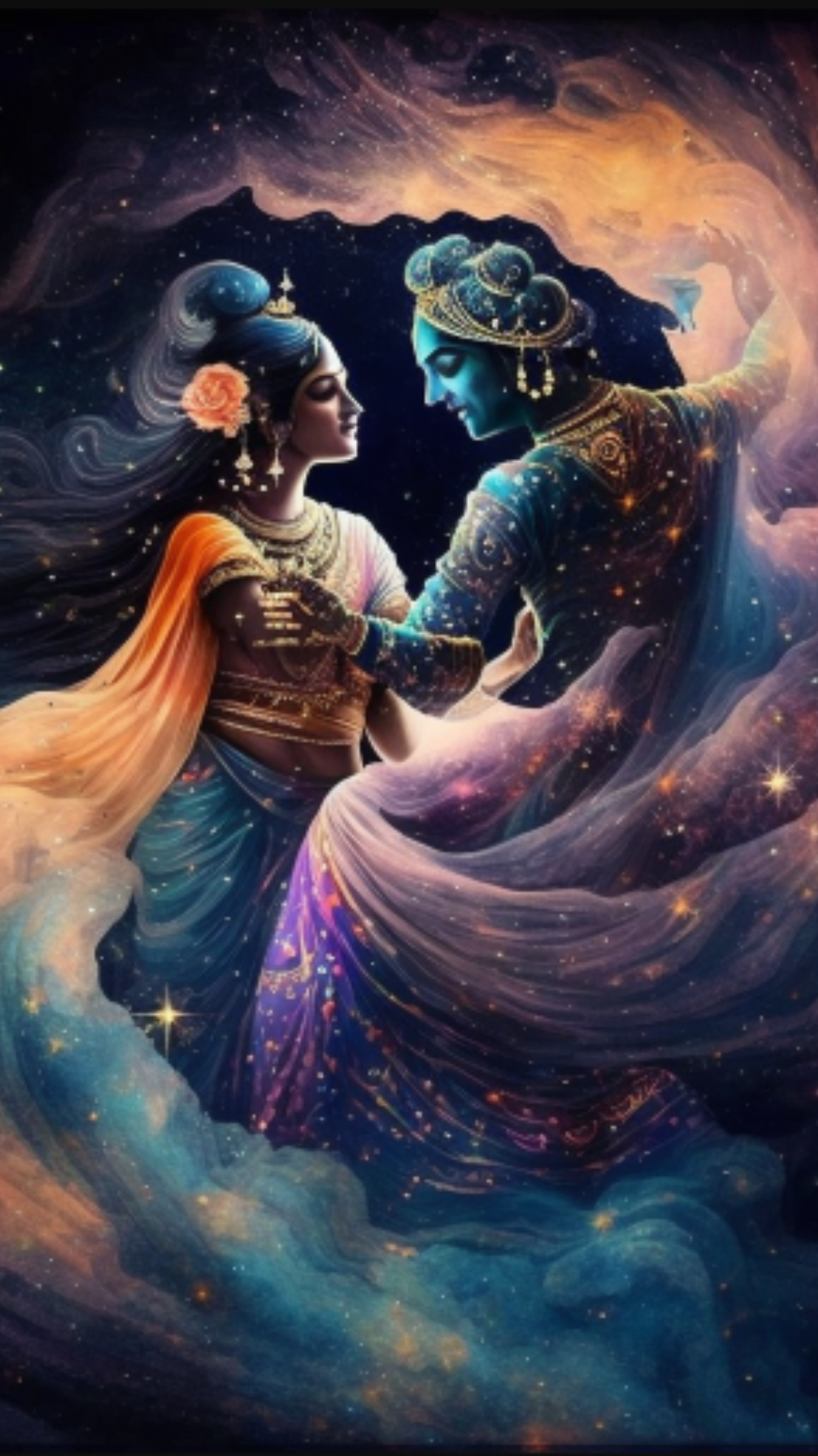 1080x1920 These AI image of Krishna raas leela are stunning!, Phone