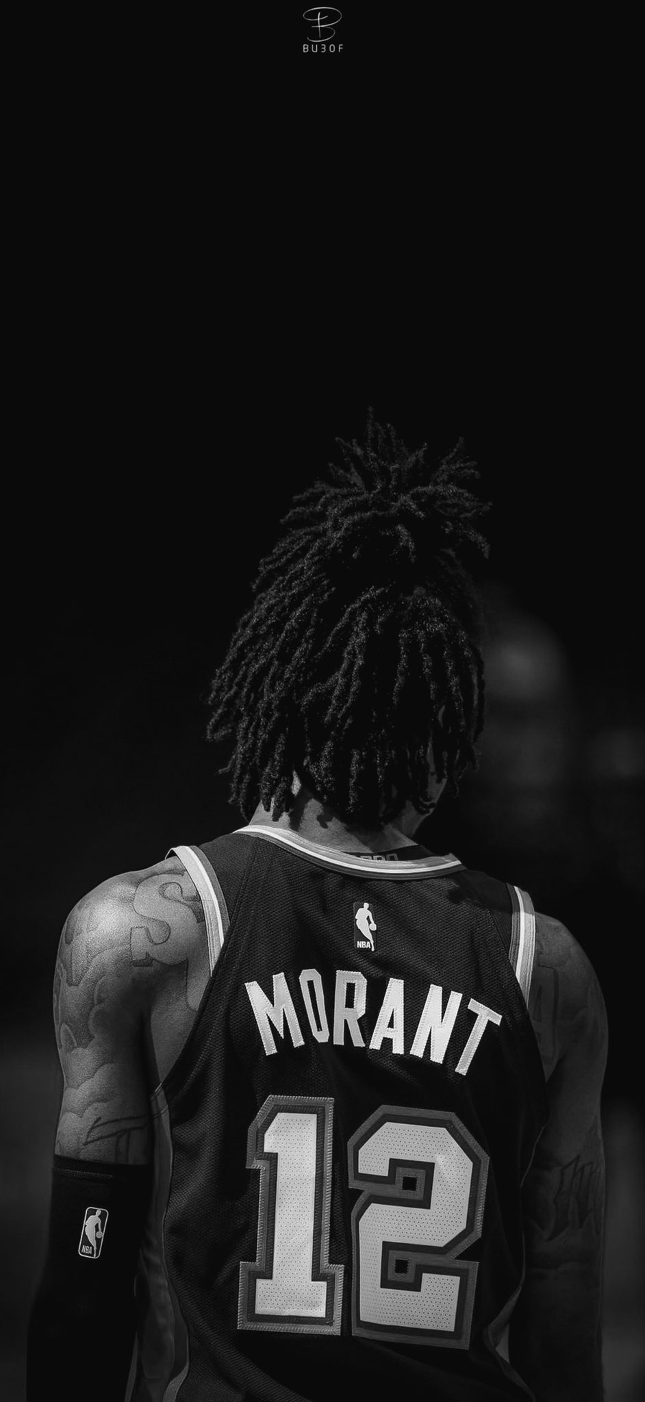 950x2050 بوعّوف - #Wallpaper Morant B&W, #GrindCity, Phone