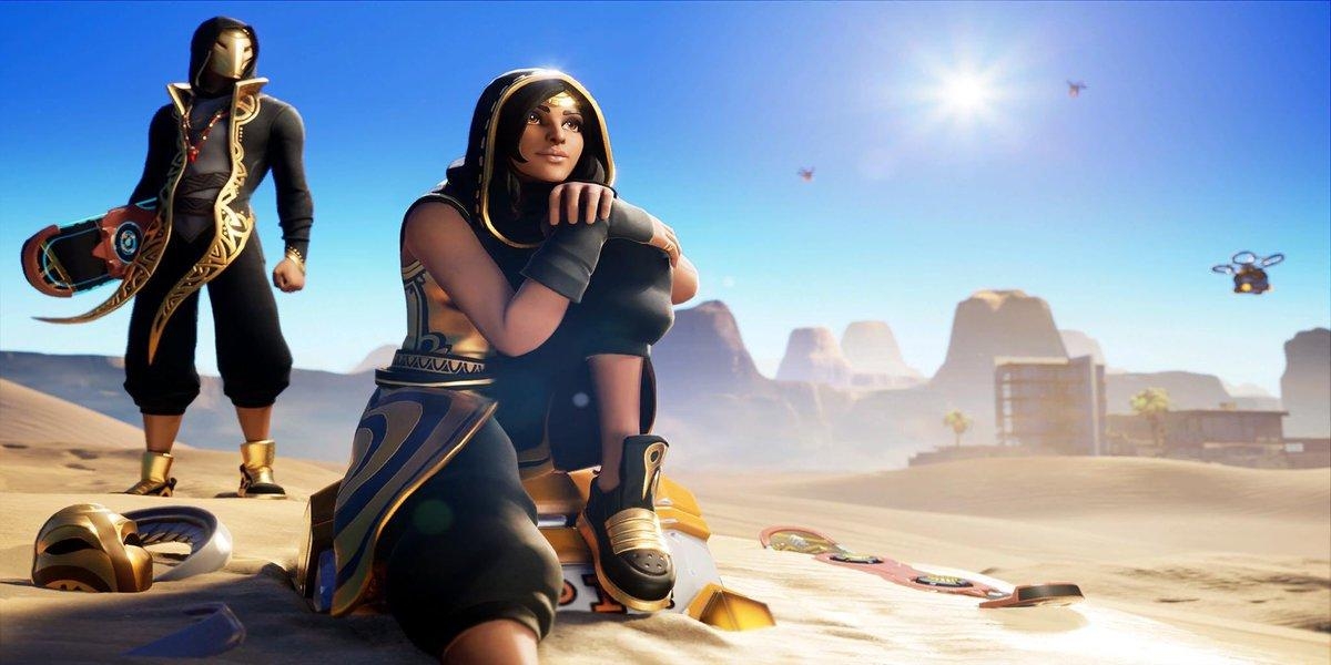 1200x600 Sandstorm Fortnite wallpaper, Dual Screen