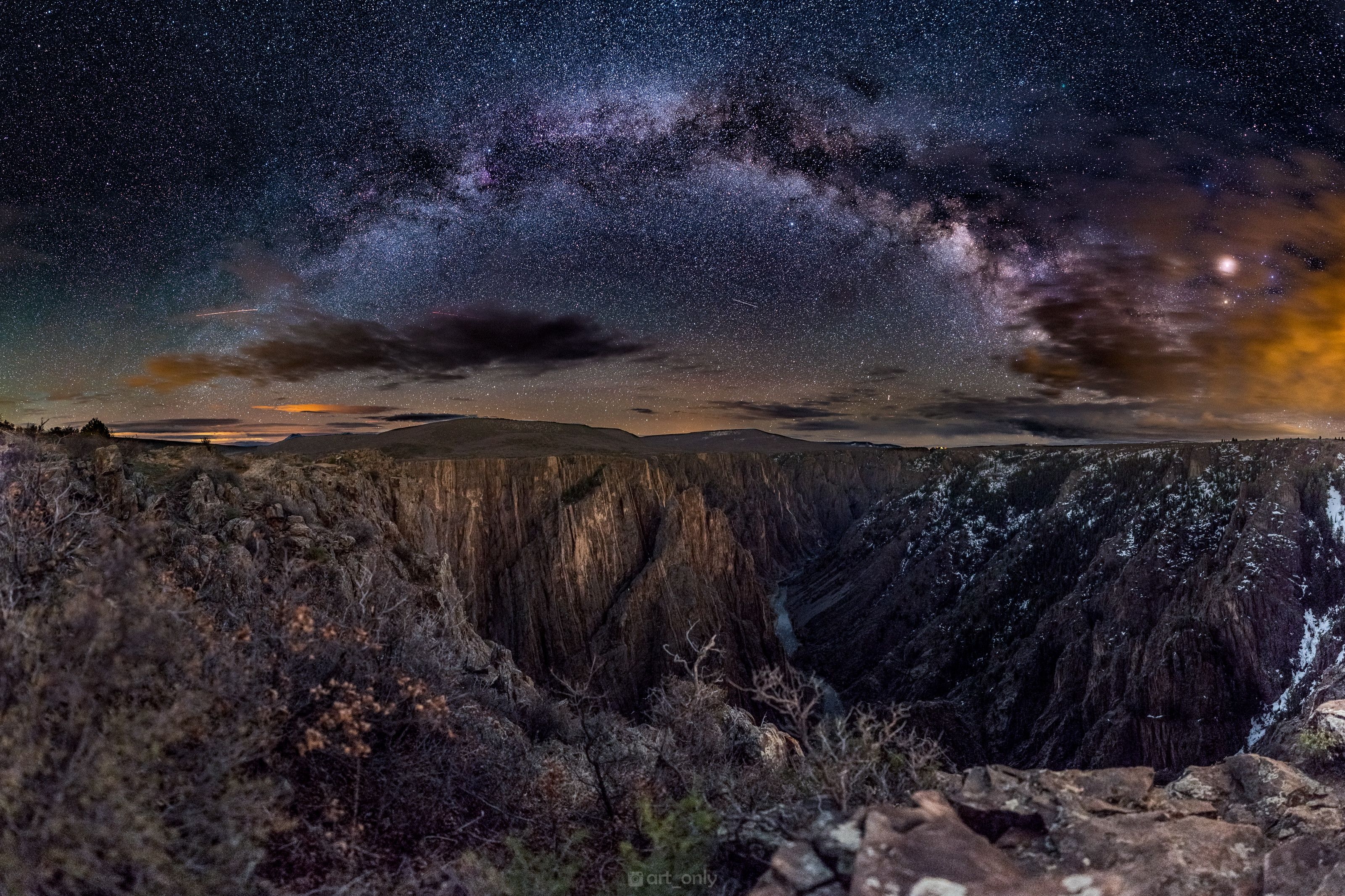 3200x2140 I went to see Black Canyon Of the Gunnison in Colorado at night, Desktop