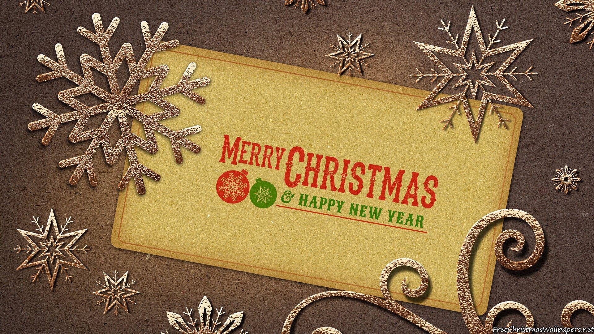 1920x1080 Vintage Merry Christmas Note  (1080p), Desktop