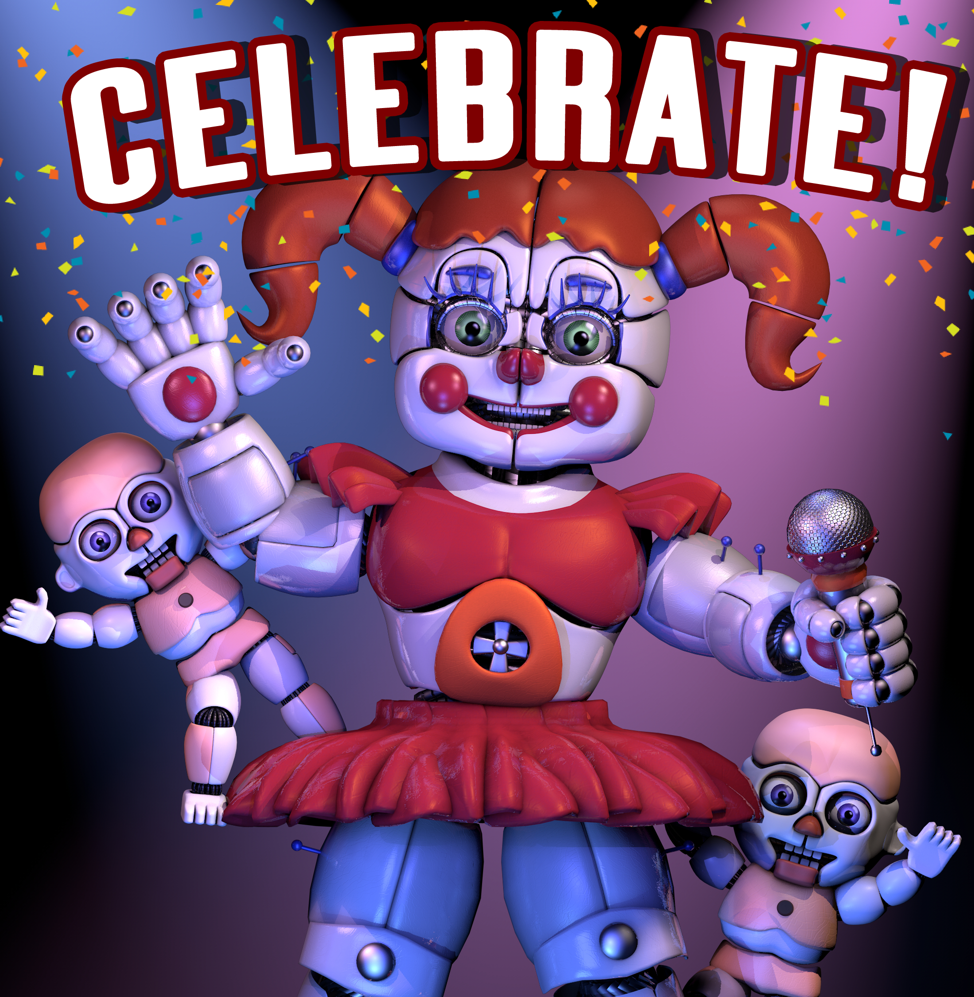 2000x2050 Circus Baby Celebrate Poster!. Fnaf baby, Circus baby, Fnaf, Phone