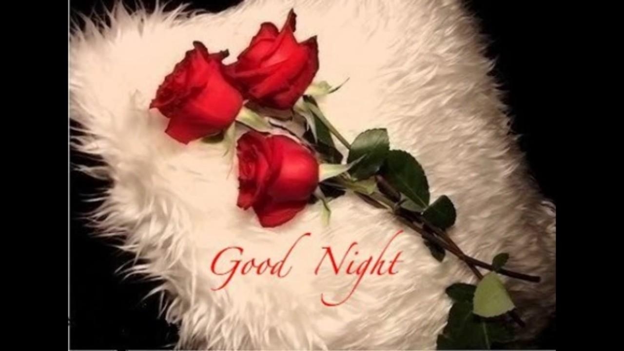 1280x720 Good Night Image With Flowers, Desktop