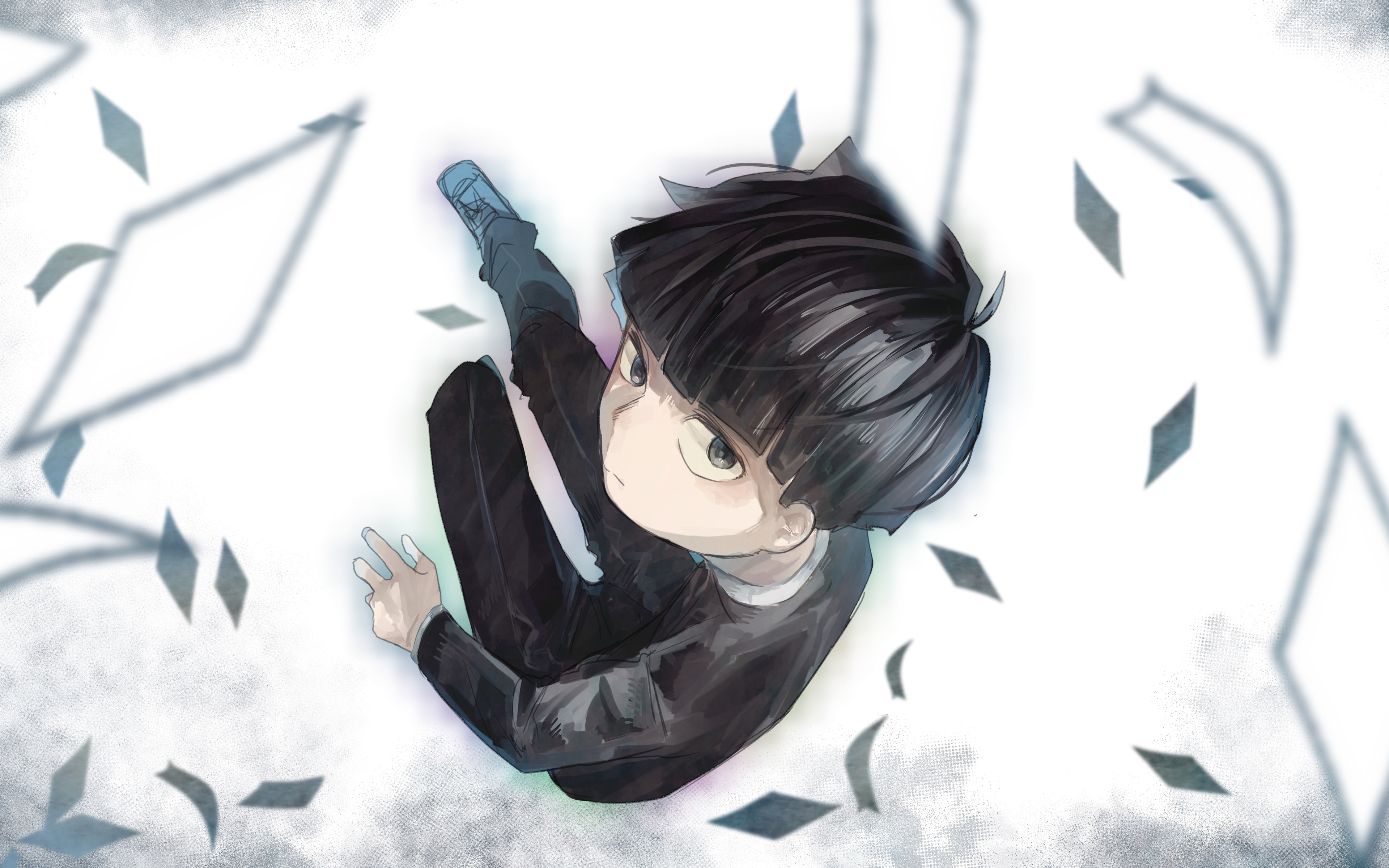 3840x2400 Download Wallpaper Shigeo Kageyama, 4k, Mob, Manga, White T Poison, Desktop