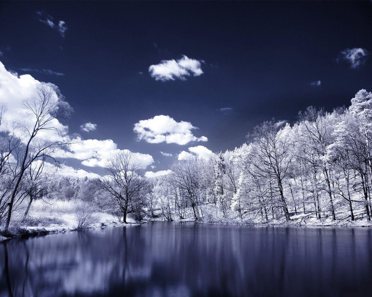 1280x1030 Snow Winter Scene Wallpaper, Desktop