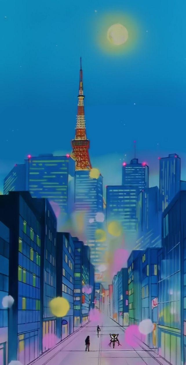 650x1260 80s Anime Aesthetic Wallpaper, Phone