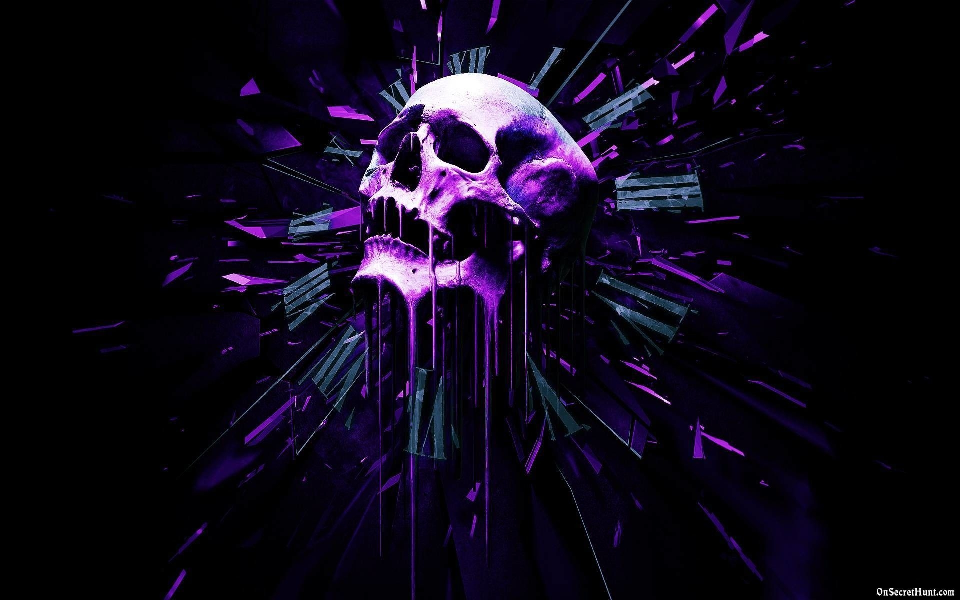 1920x1200 Purple Skull Wallpaper Free Purple Skull Background, Desktop