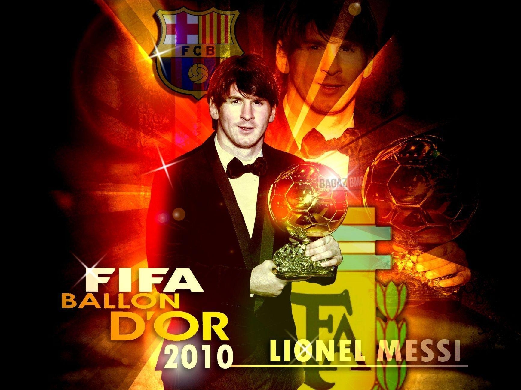 1740x1300 Lionel messi fifa ballon d or 2010 barcelona fc wallpaper, Desktop