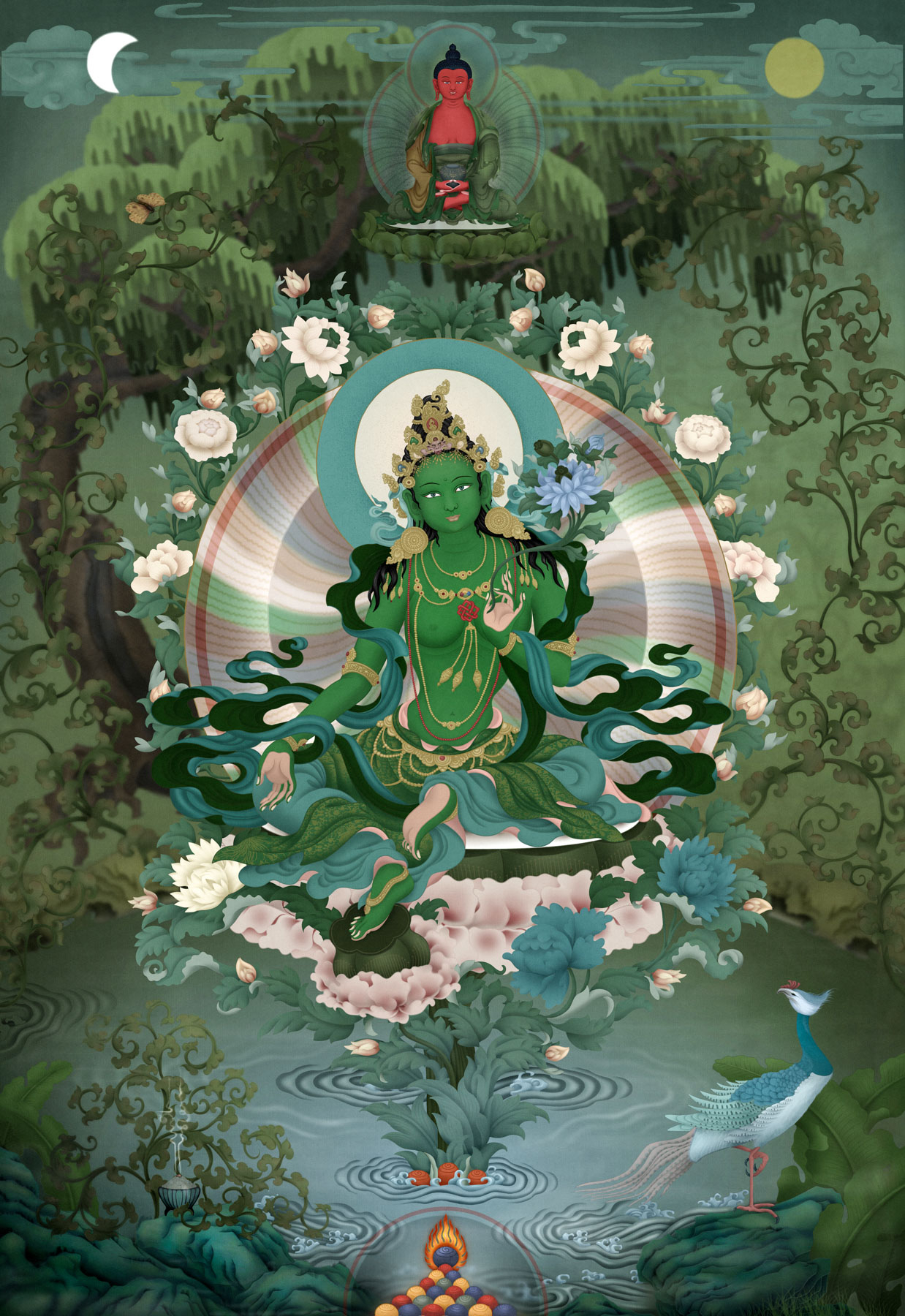 1240x1800 Green Tara, The Saviouress (Art Print) Christian As Art, Phone