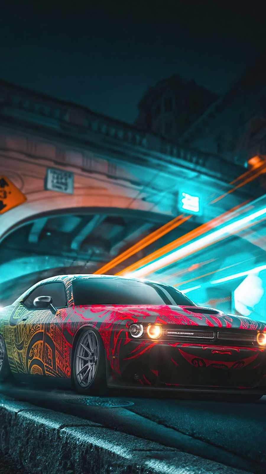 900x1600 Dodge Challenger Retro IPhone Wallpaper Wallpaper, iPhone Wallpaper, Phone