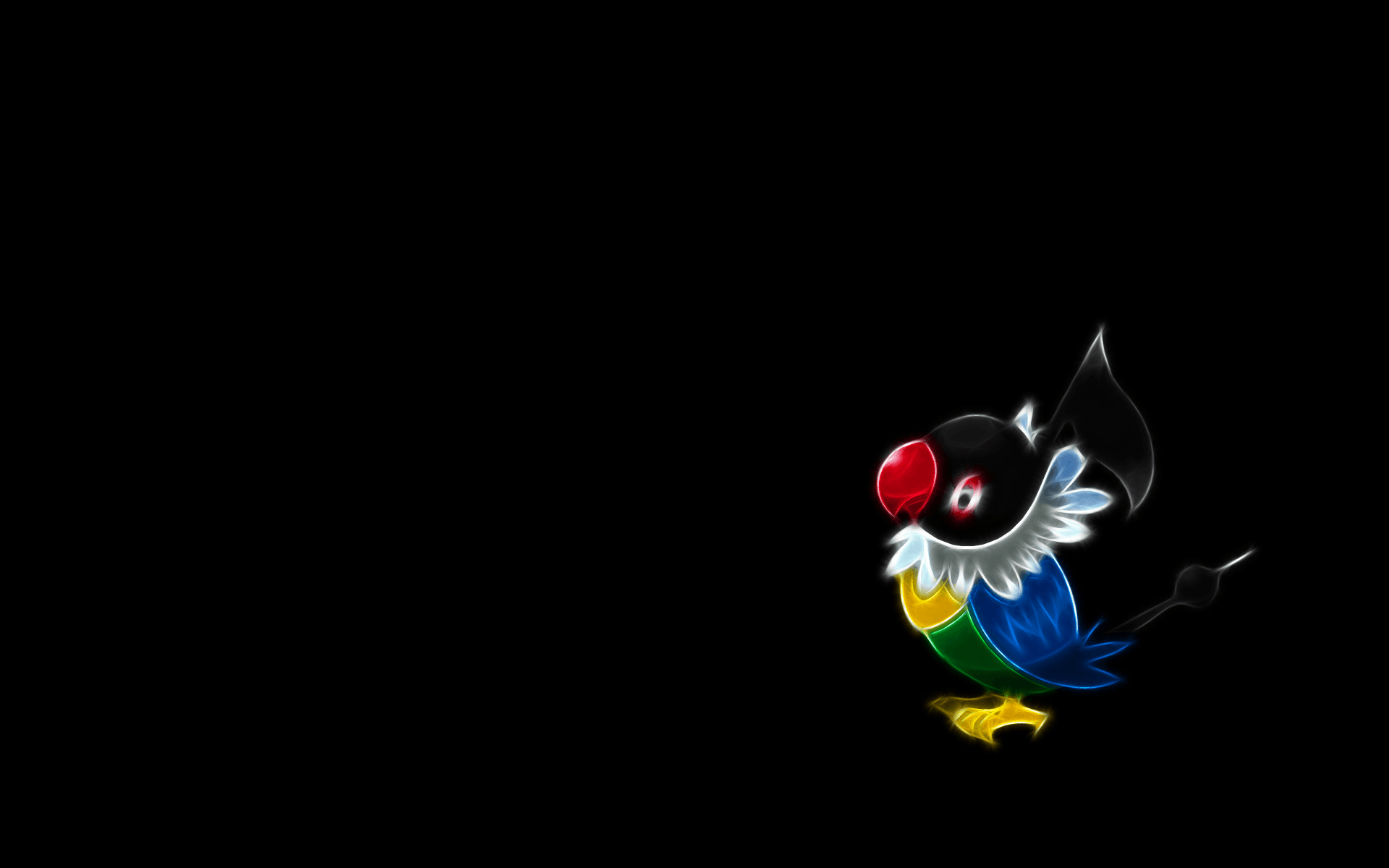 1920x1200 The Image of Pokemon Black Background Chatot  HD, Desktop