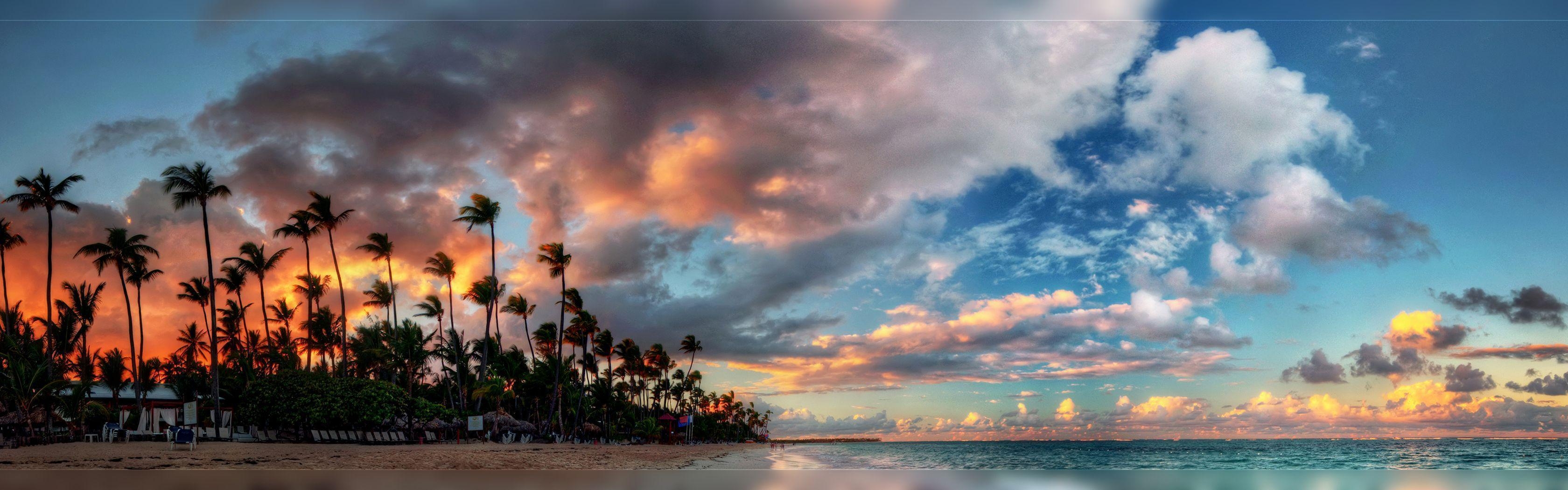 3360x1050 Dual Screen Wallpaper Beach, Dual Screen Beach Wallpaper For Free, Dual Screen