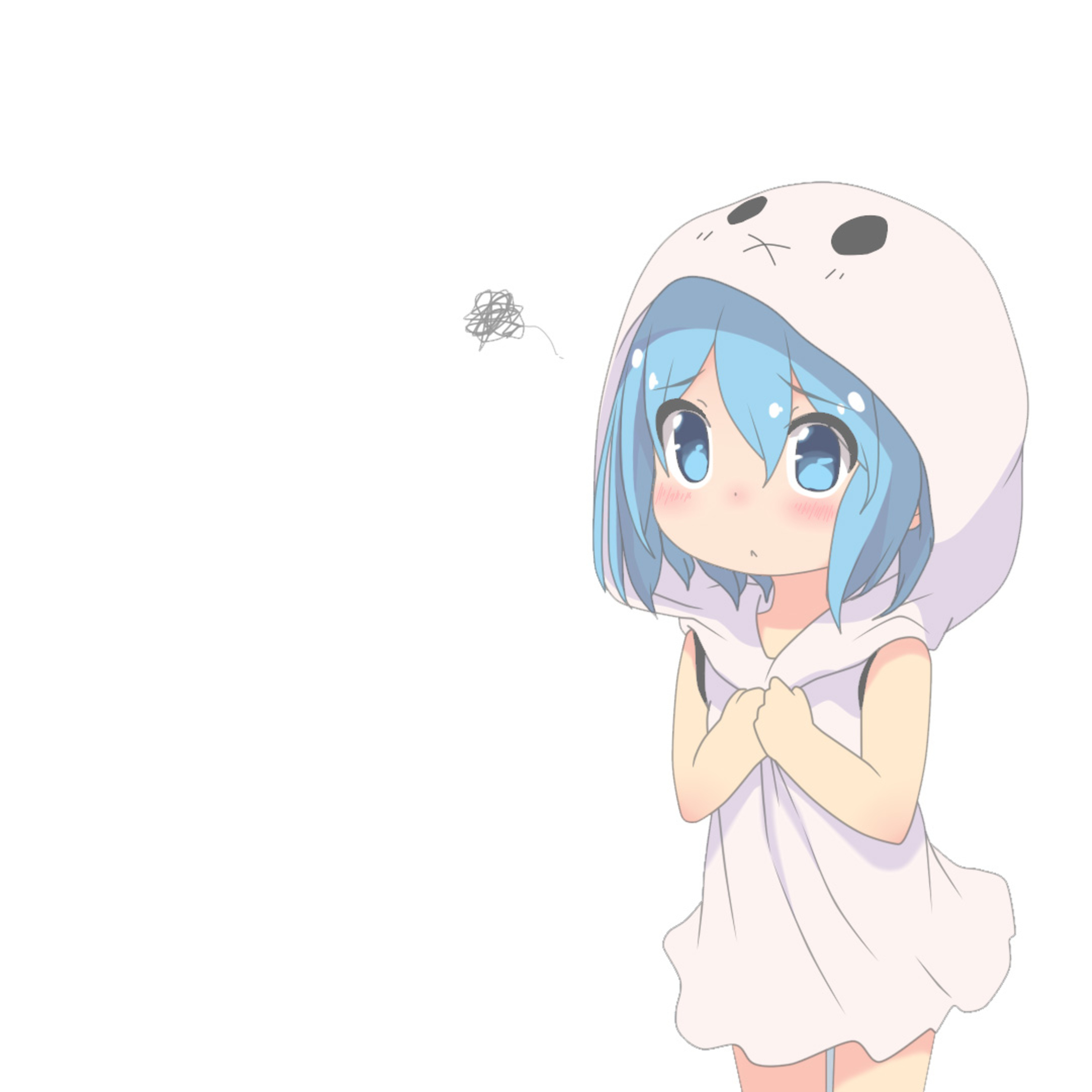 2940x2940 Cute Anime Little Girl iPad, Phone