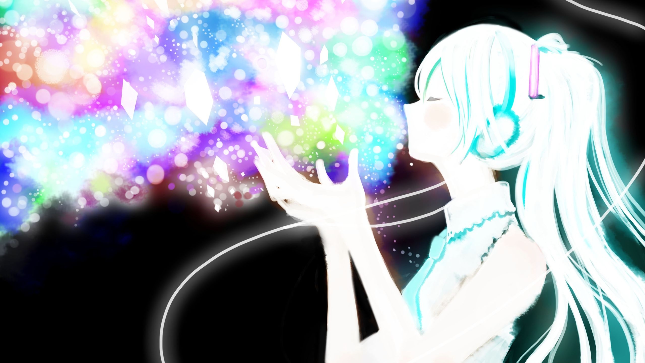 2560x1440 hatsune miku, vocaloid, anime 1440P Resolution Wallpaper, Desktop