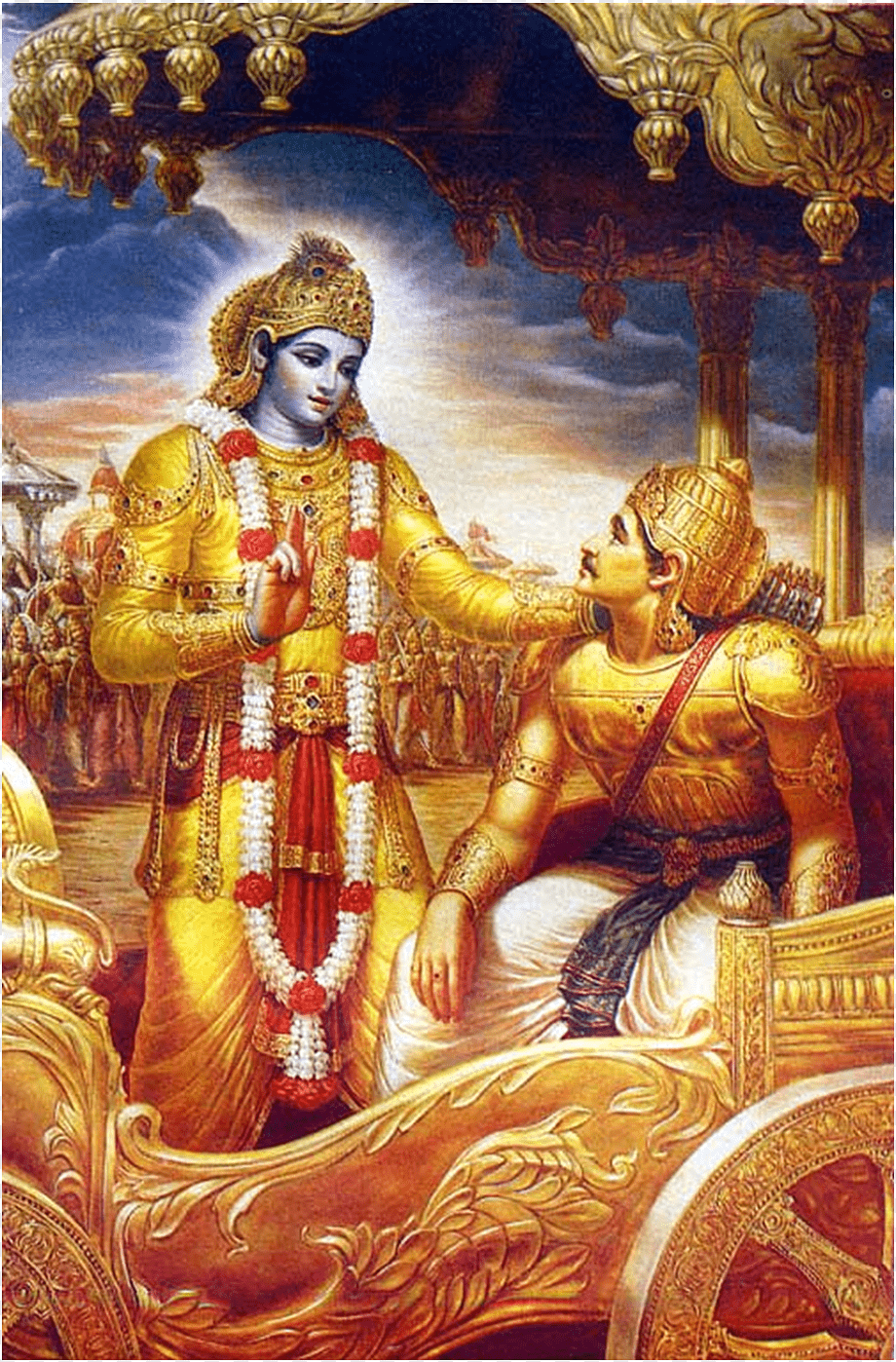 920x1400 Krishna Arjuna Bhagavad Gita Mahabharata Rama, Lord Krishna, computer Wallpaper, painting, religion png, Phone