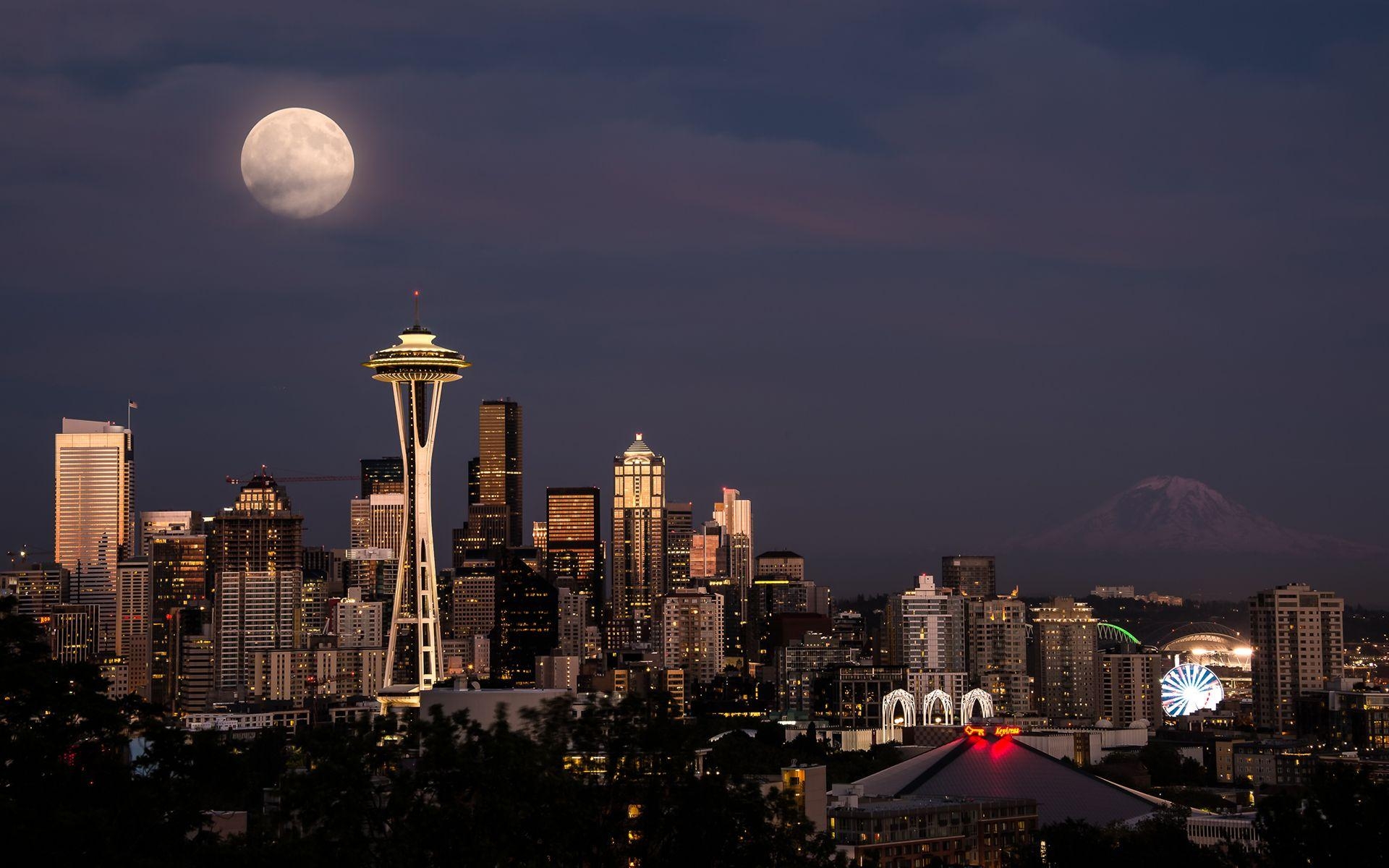 1920x1200 Seattle Skyline Wallpaper Free Seattle Skyline Background, Desktop