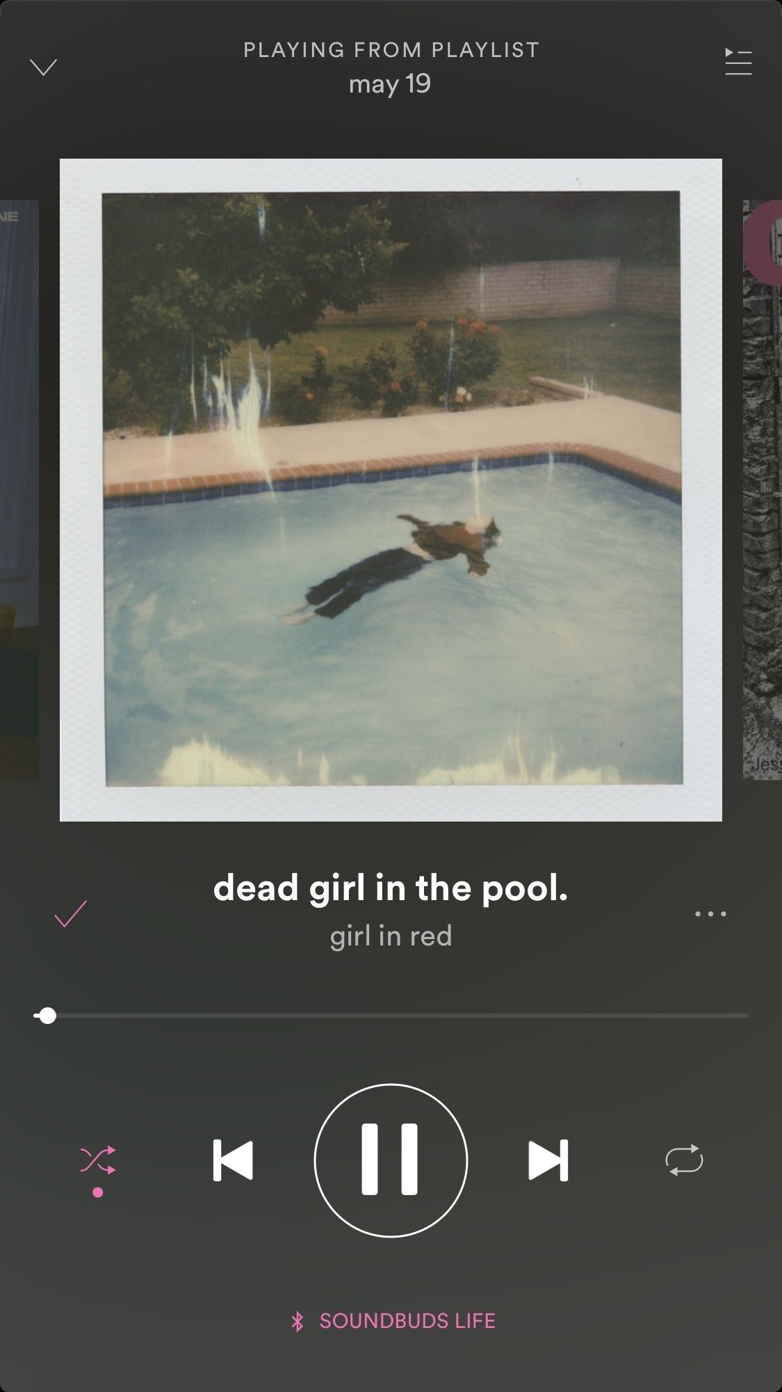 1130x2010 dead girl in the pool. -girl in red. Aesthetic songs, Indie music, Spotify music, Phone